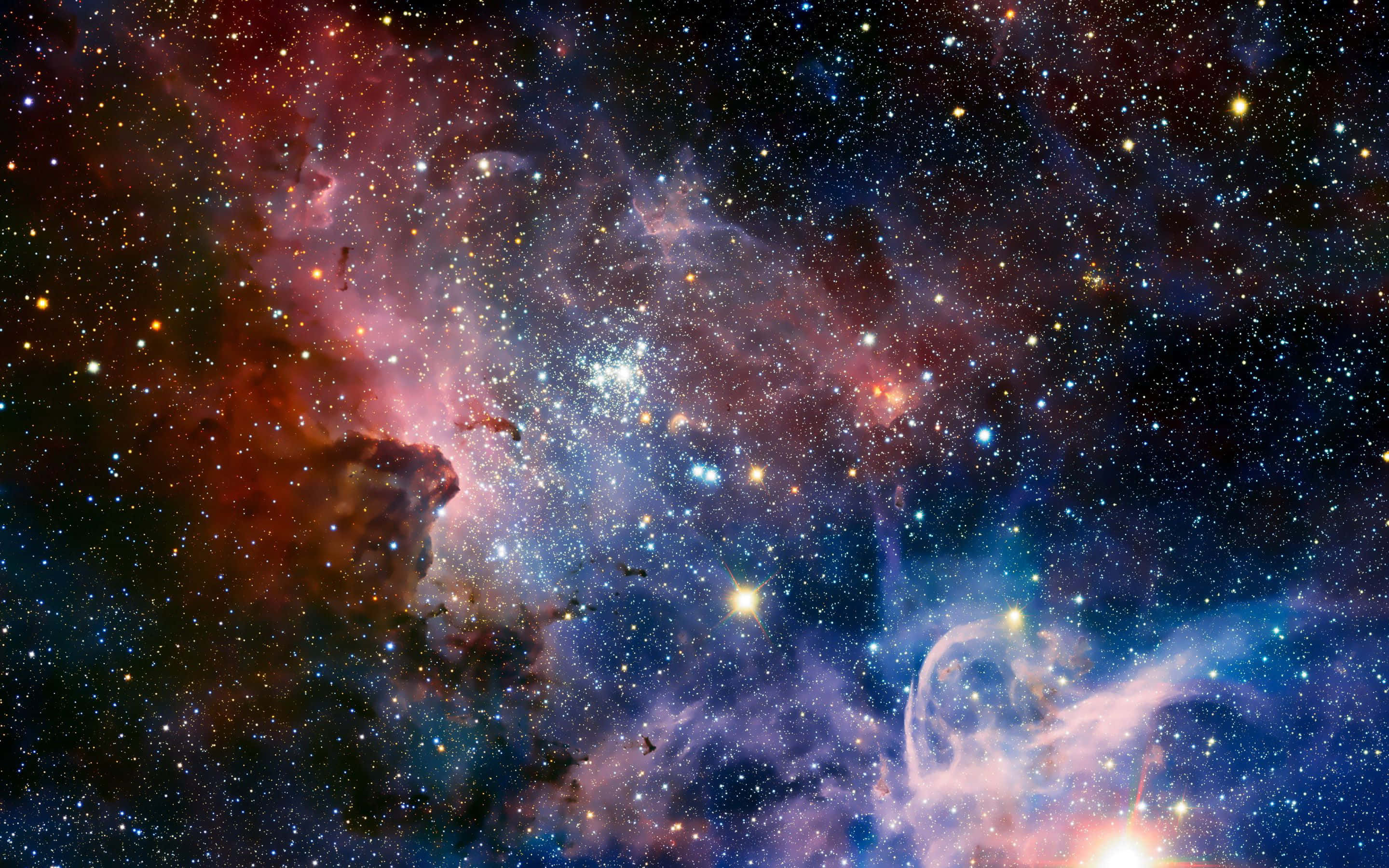 Et udsyn over tågen med stjerner og tåge Wallpapers
