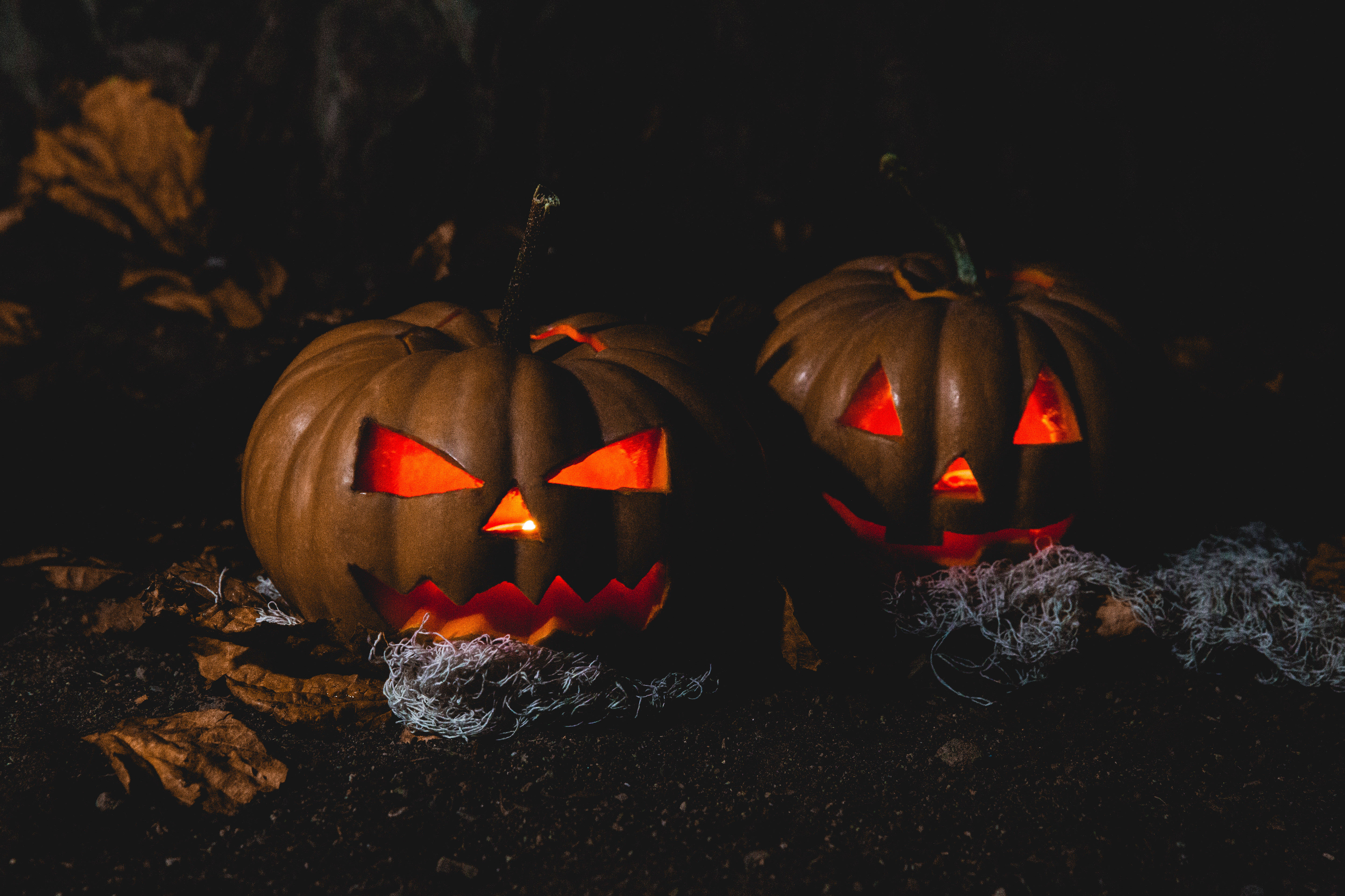 Et uhyggeligt græskar til en skræmmende Halloween Wallpapers