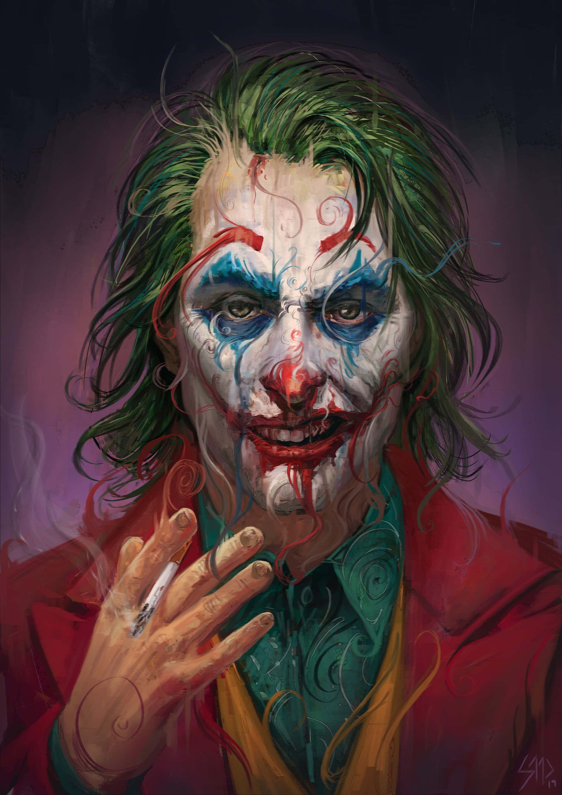 Et vildt og ikonisk look, Joker-masken Wallpapers