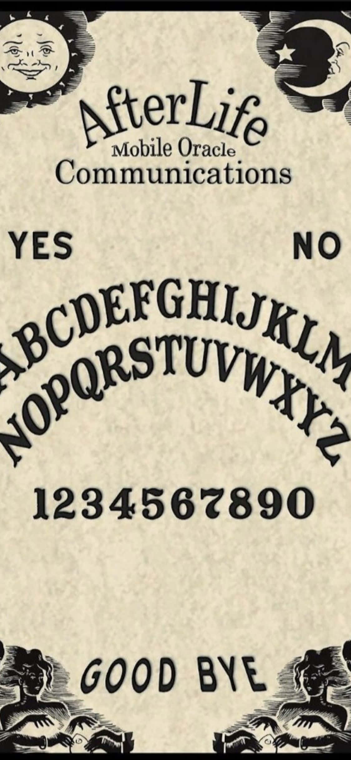 Et vintage Ouija-bræt på en mystisk træoverflade. Wallpapers