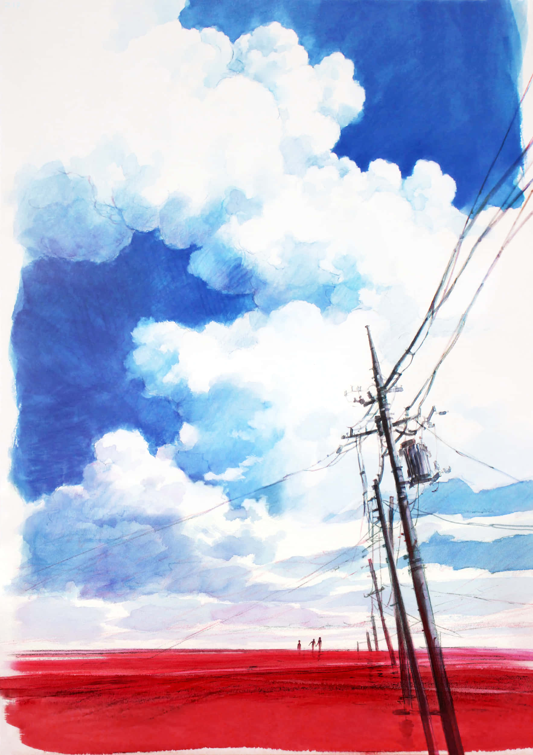 Evangelion 30 10 pæle i den røde oversvømmelse Wallpapers