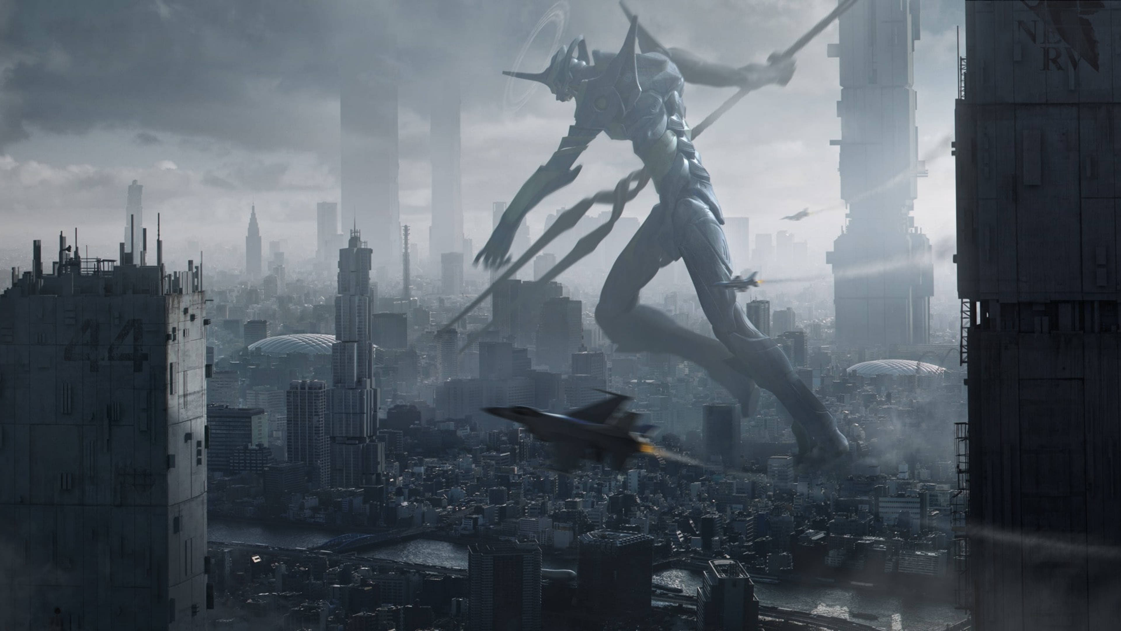 Evangelion 4K Dæmpet By Wallpapers