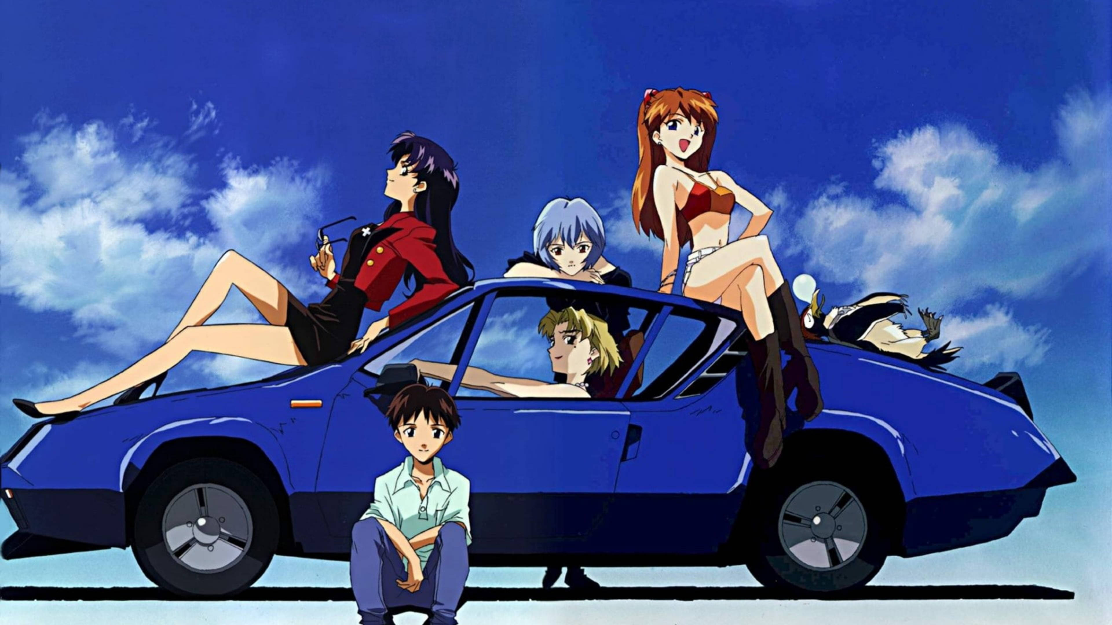Evangelion 4K karakterer i bil Wallpapers