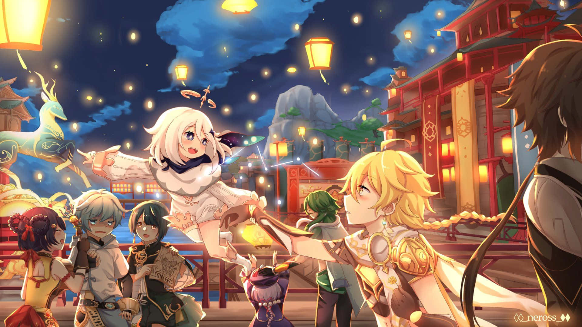 Eventyrfortryllere – Deltag i gådeløsningseventyret i Genshin Impact Wallpapers