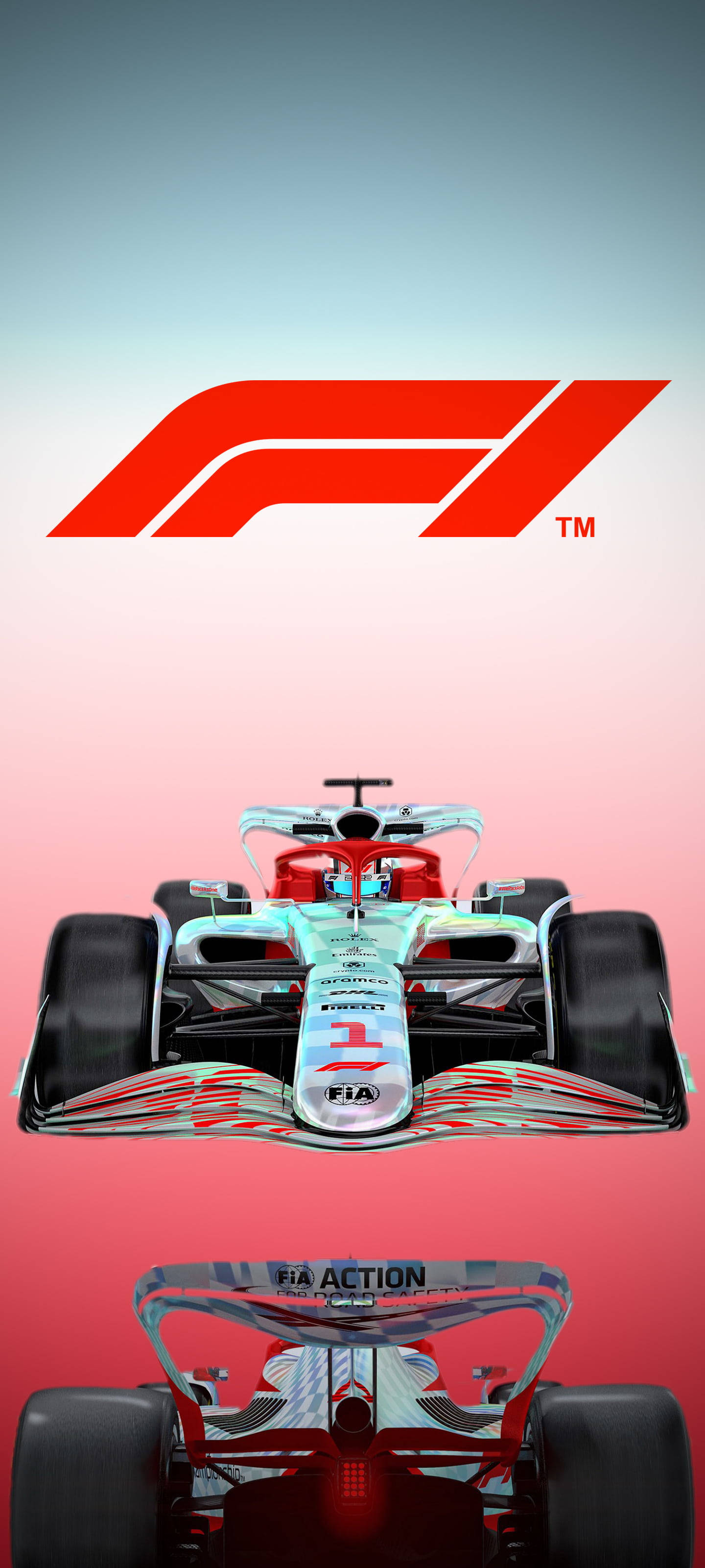 F1-logo gradientbaggrund iPhone Wallpapers
