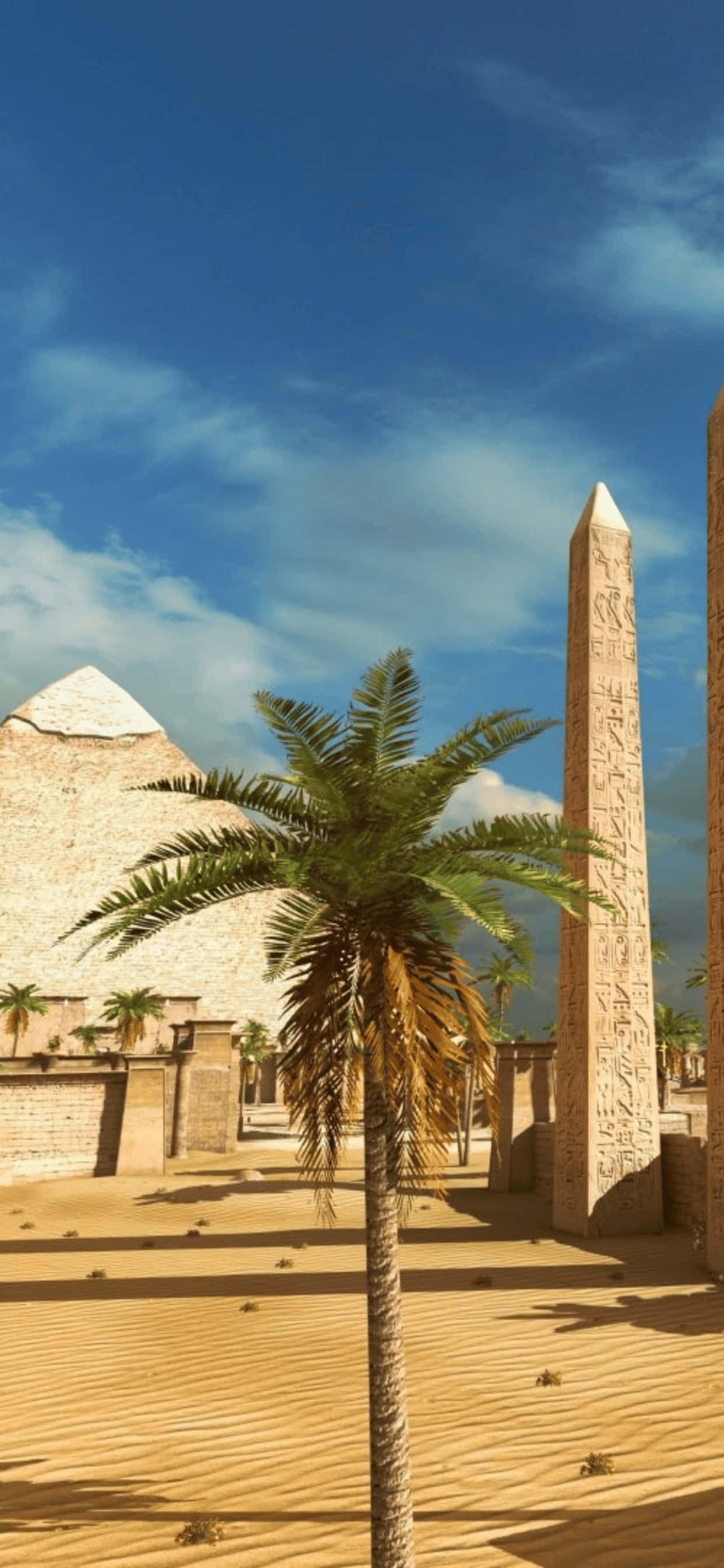 Fængslende iPhone XS Max Baggrundsbillede med Scene fra The Talos Principle. Wallpapers