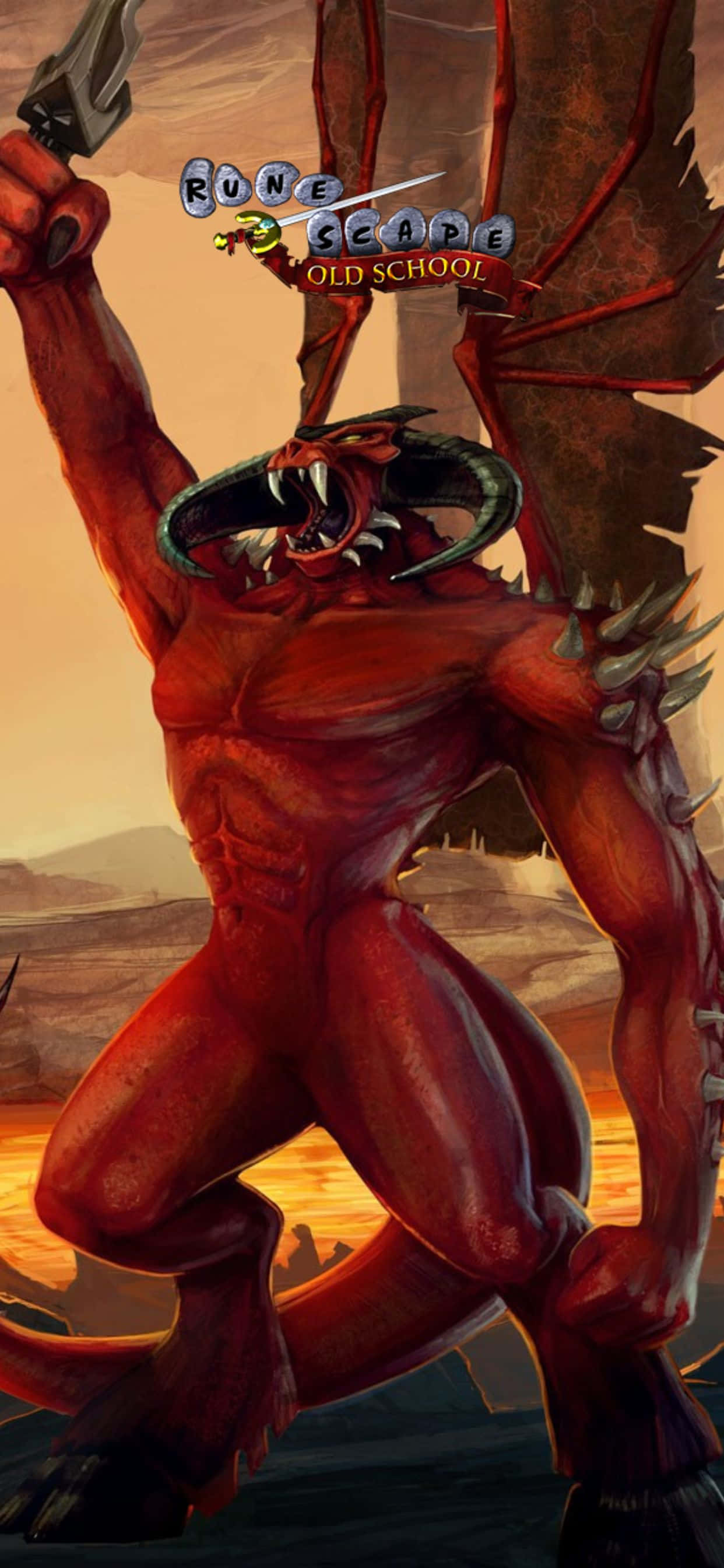 Fængslende Old School Runescape Spil Baggrund til iPhone XS Max Wallpapers