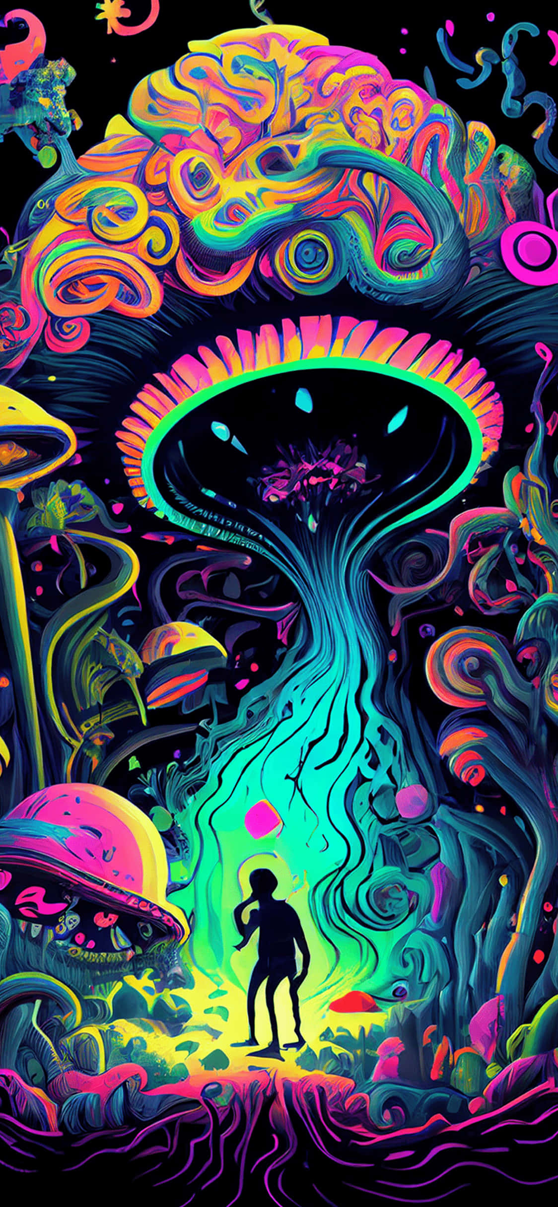 Fængslende rejse gennem psykedelisk hvirvel Wallpapers