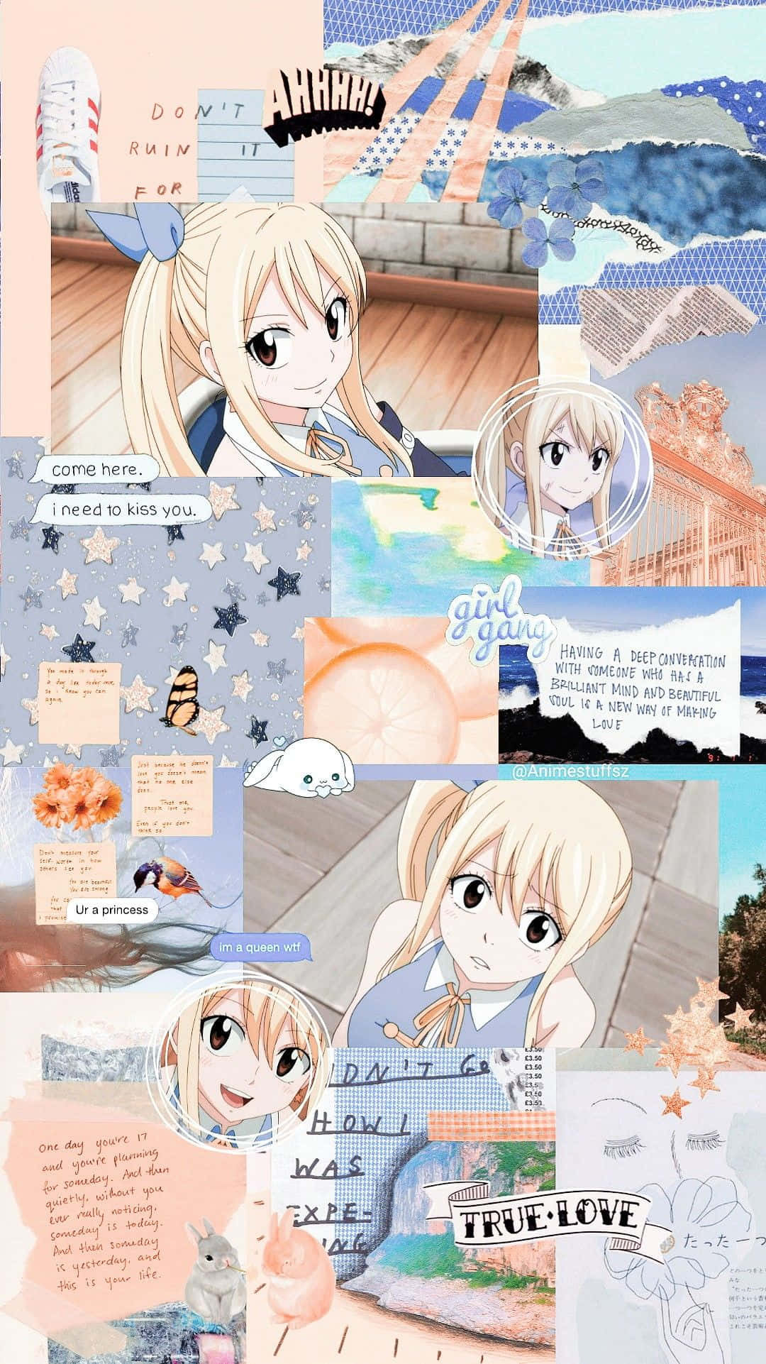 Fairy Tail Æstetisk Scrapbook Collage Wallpapers