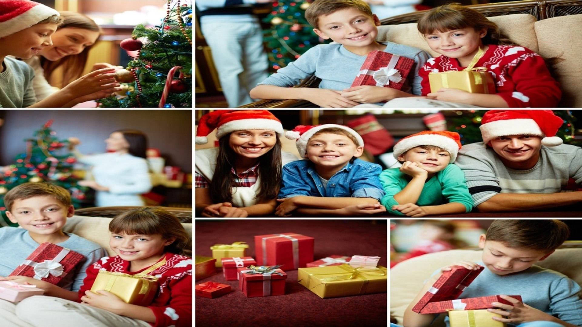 Familiejulekollage Wallpapers