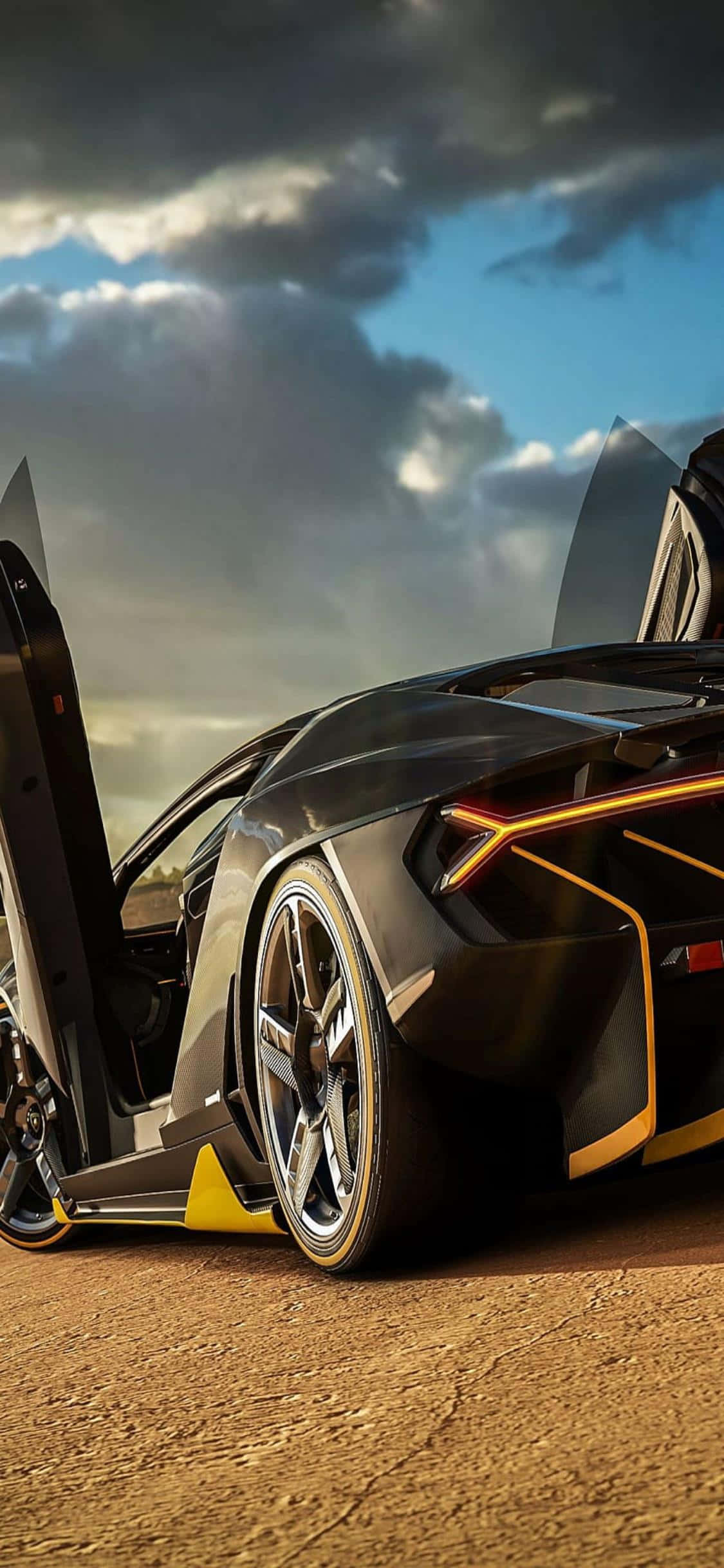 Fang den ultimative raceroplevelse med iPhone Xs og Forza Horizon 4 Wallpapers