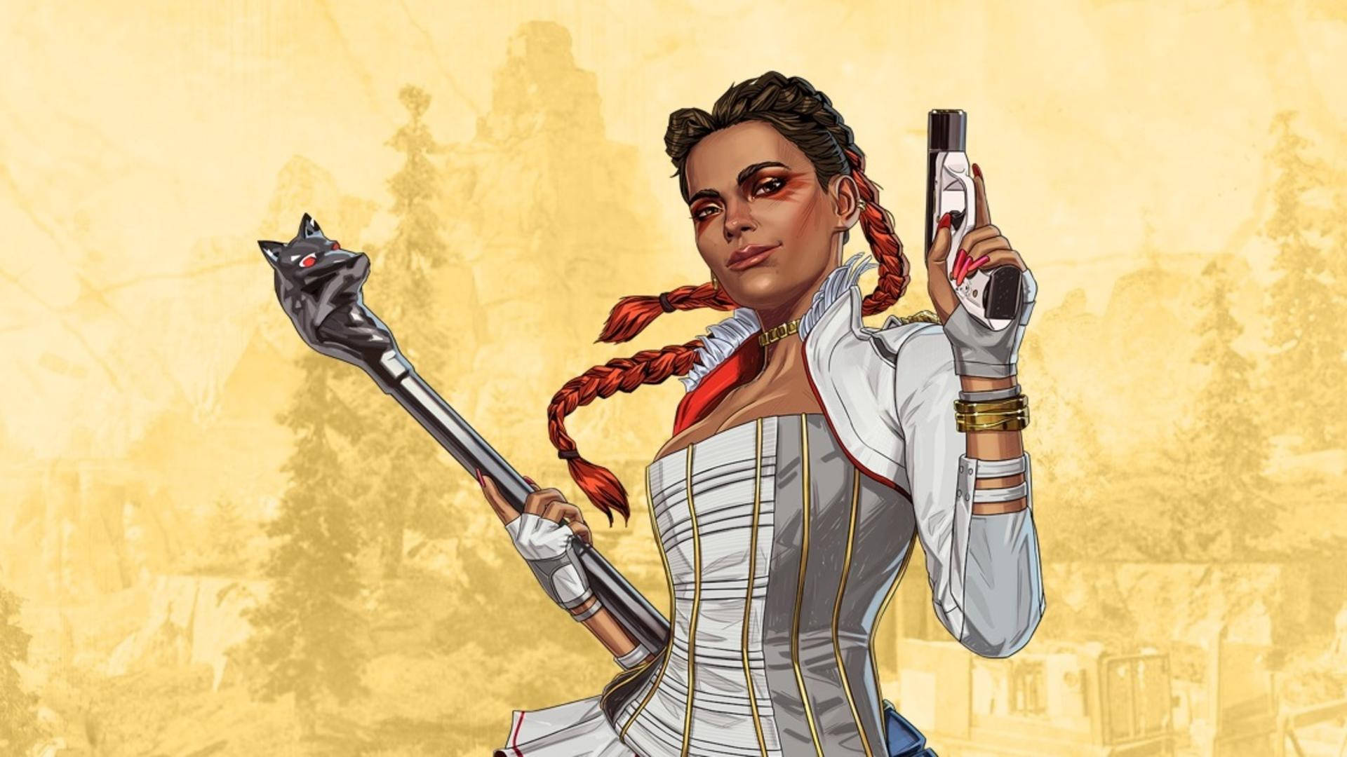 Fantastisk Apex Legends Loba grafisk kunstværk Wallpapers
