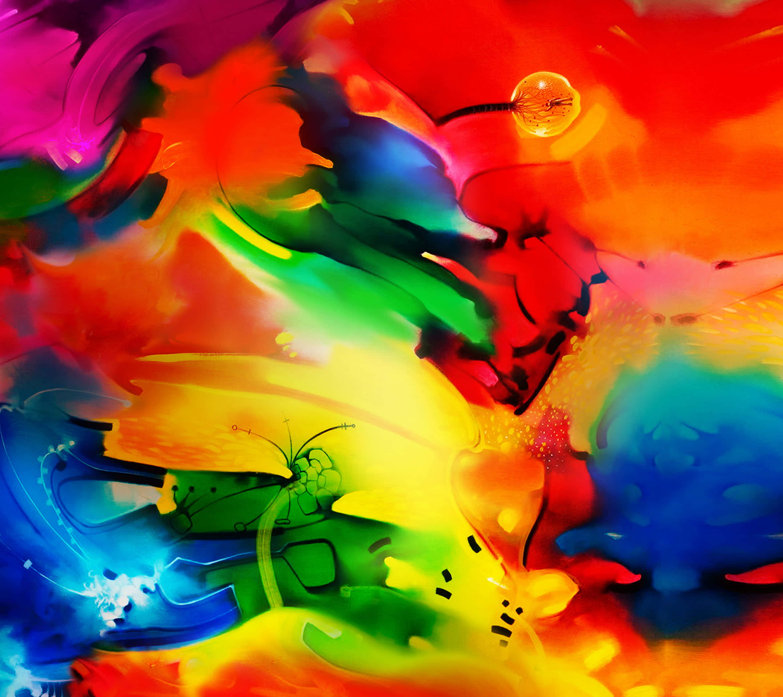 Fantastisk Galaxy Tab-baggrund med levende farver Wallpapers