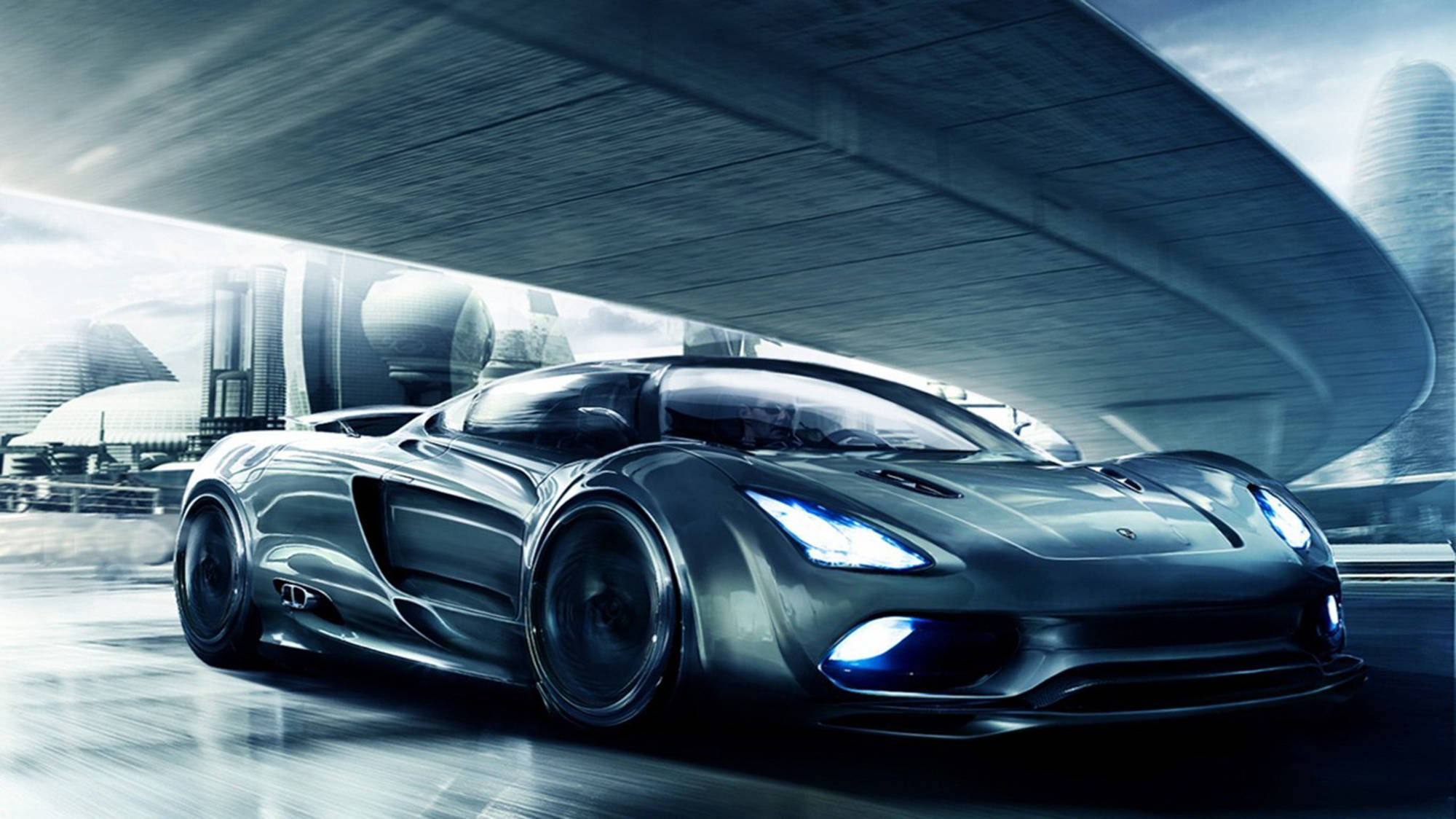 Fantastisk Koenigsegg sportsvogn med skinnende metallak Wallpapers