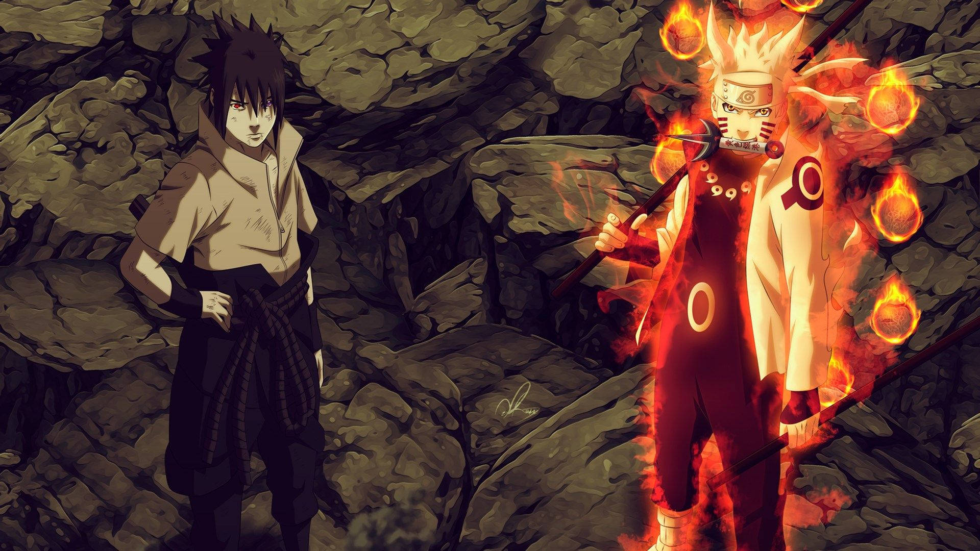 Fantastisk Naruto og Sasuke sammen Wallpapers