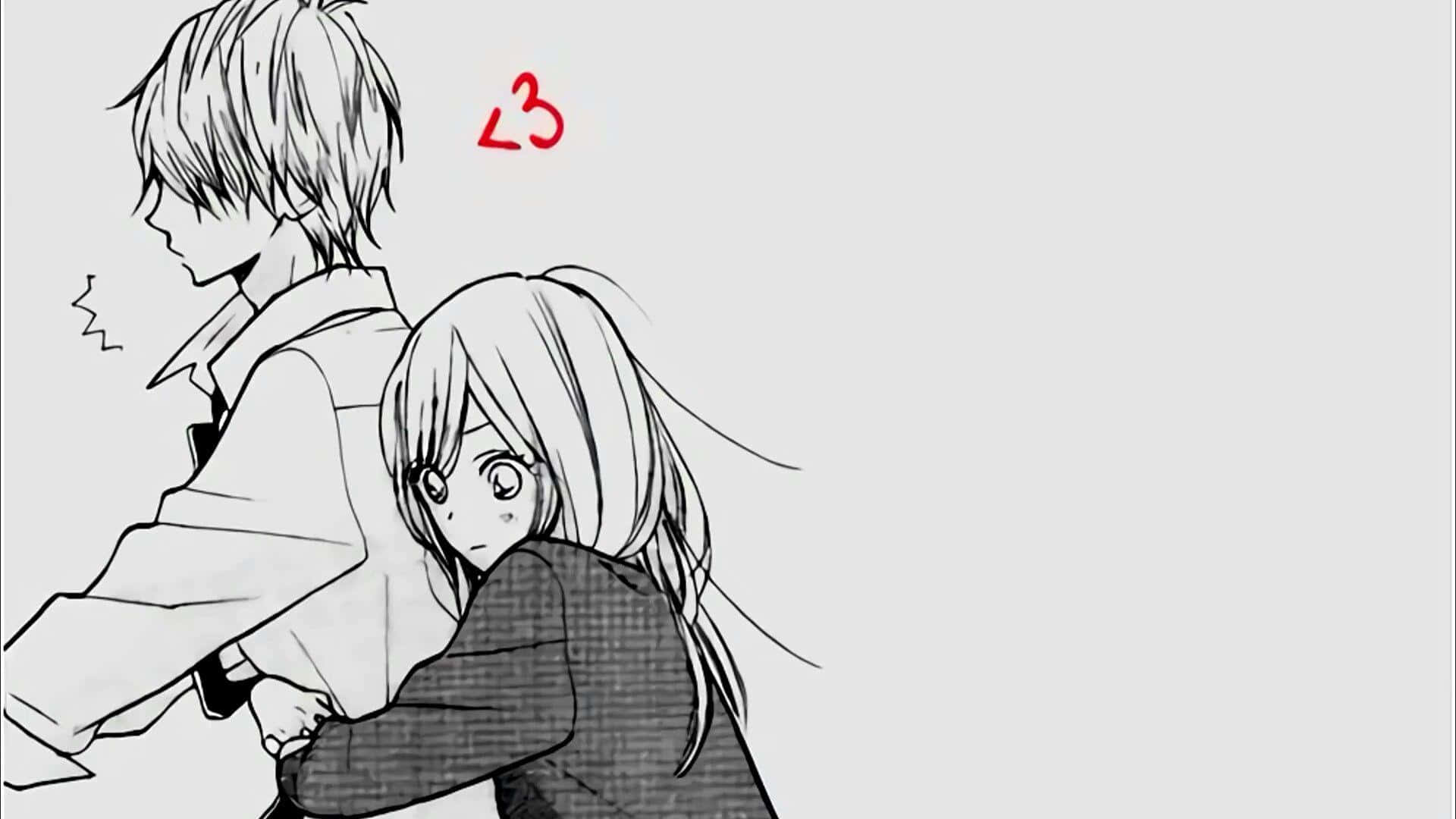 Fantastisk sort-hvid anime scene Wallpapers