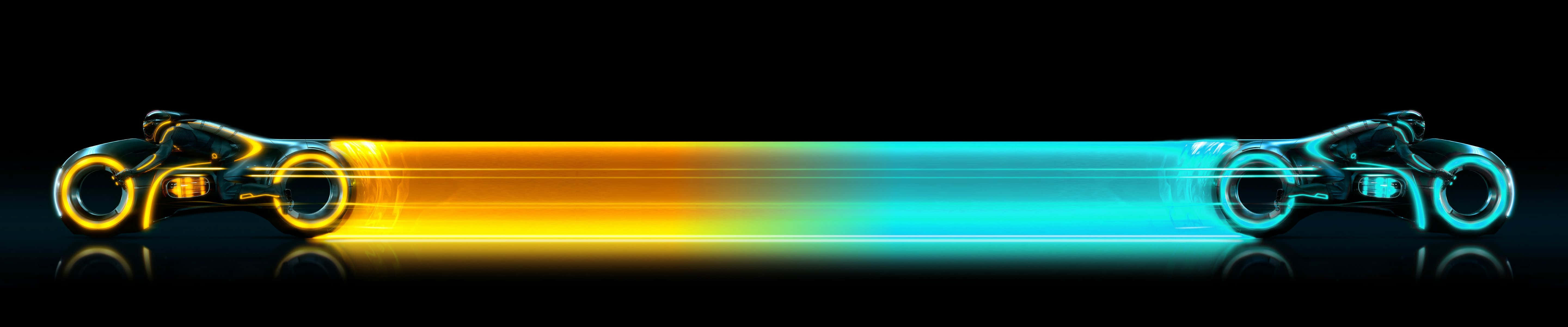 Fantastisk Tron gul og blå cykel Pixel 3 skærmbaggrund Wallpapers