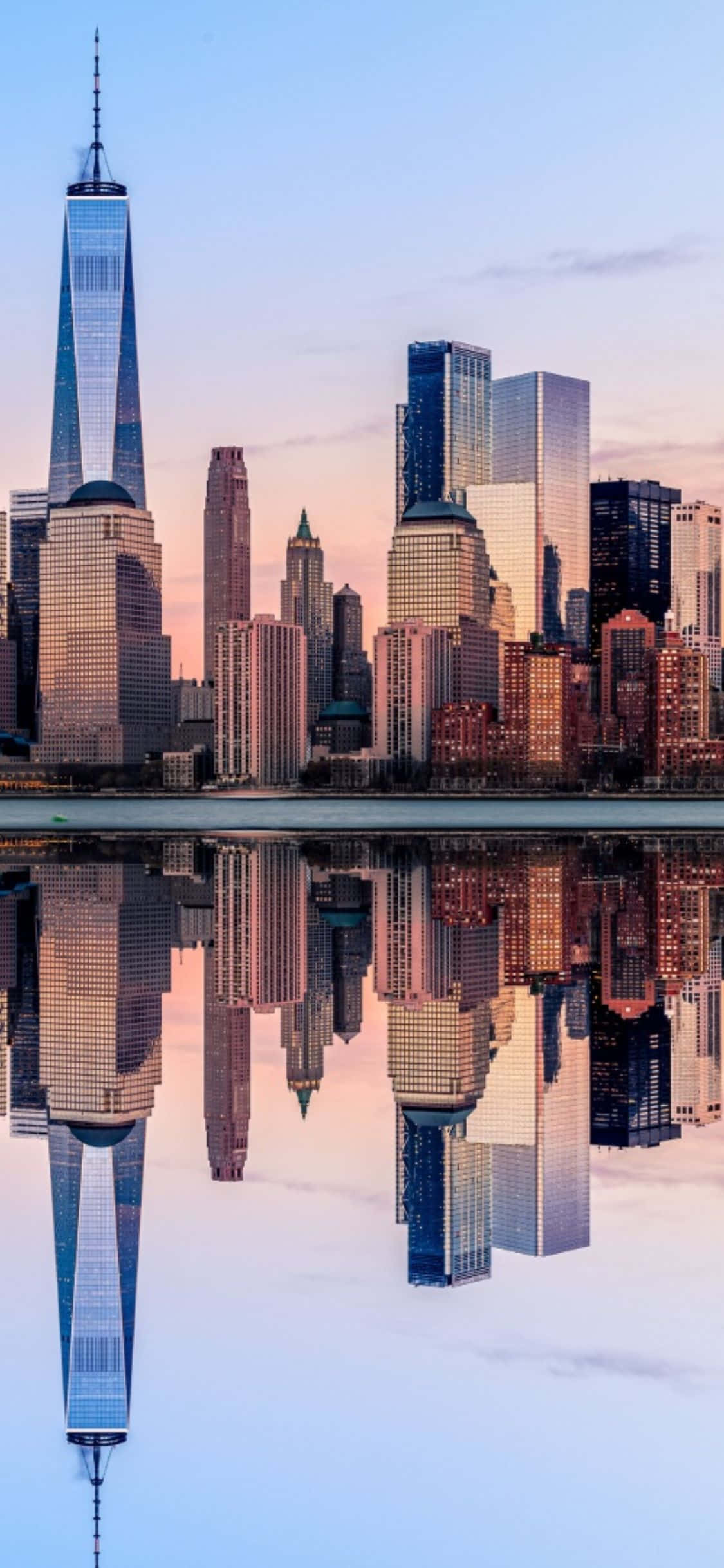 Fantastisk udsigt over New York City-skyline fanget på iPhone X Wallpaper Wallpapers