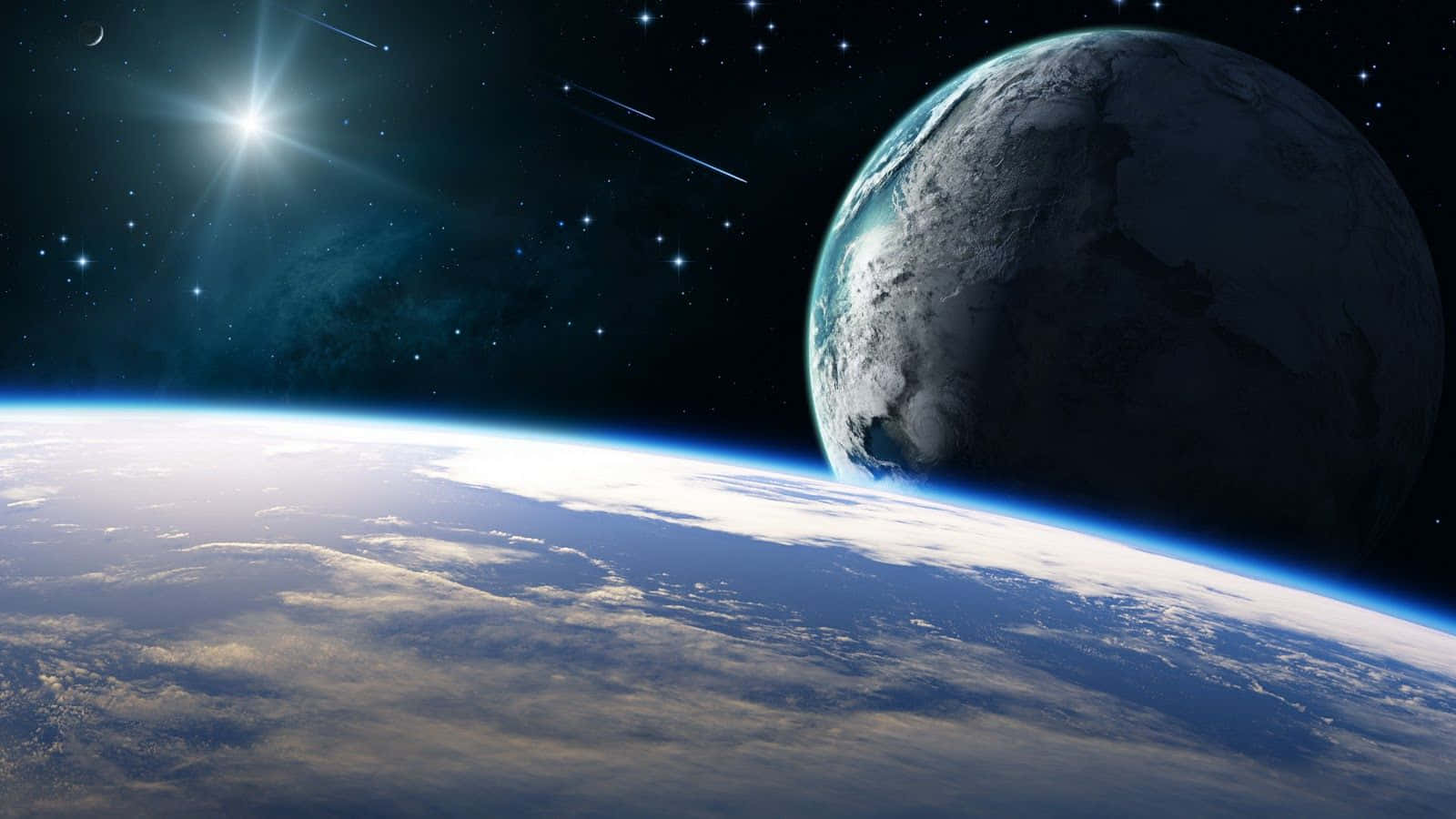 Fantastisk udsigt over det kosmiske landskab Wallpapers