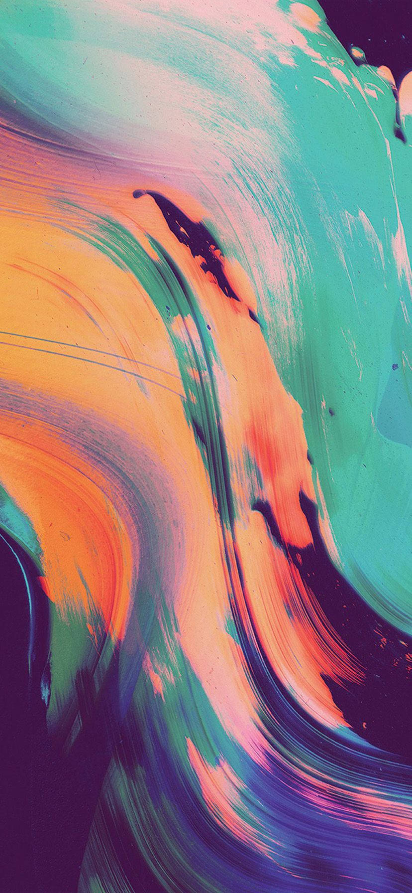 Farverig abstrakt kunst på en iPhone XR Wallpapers