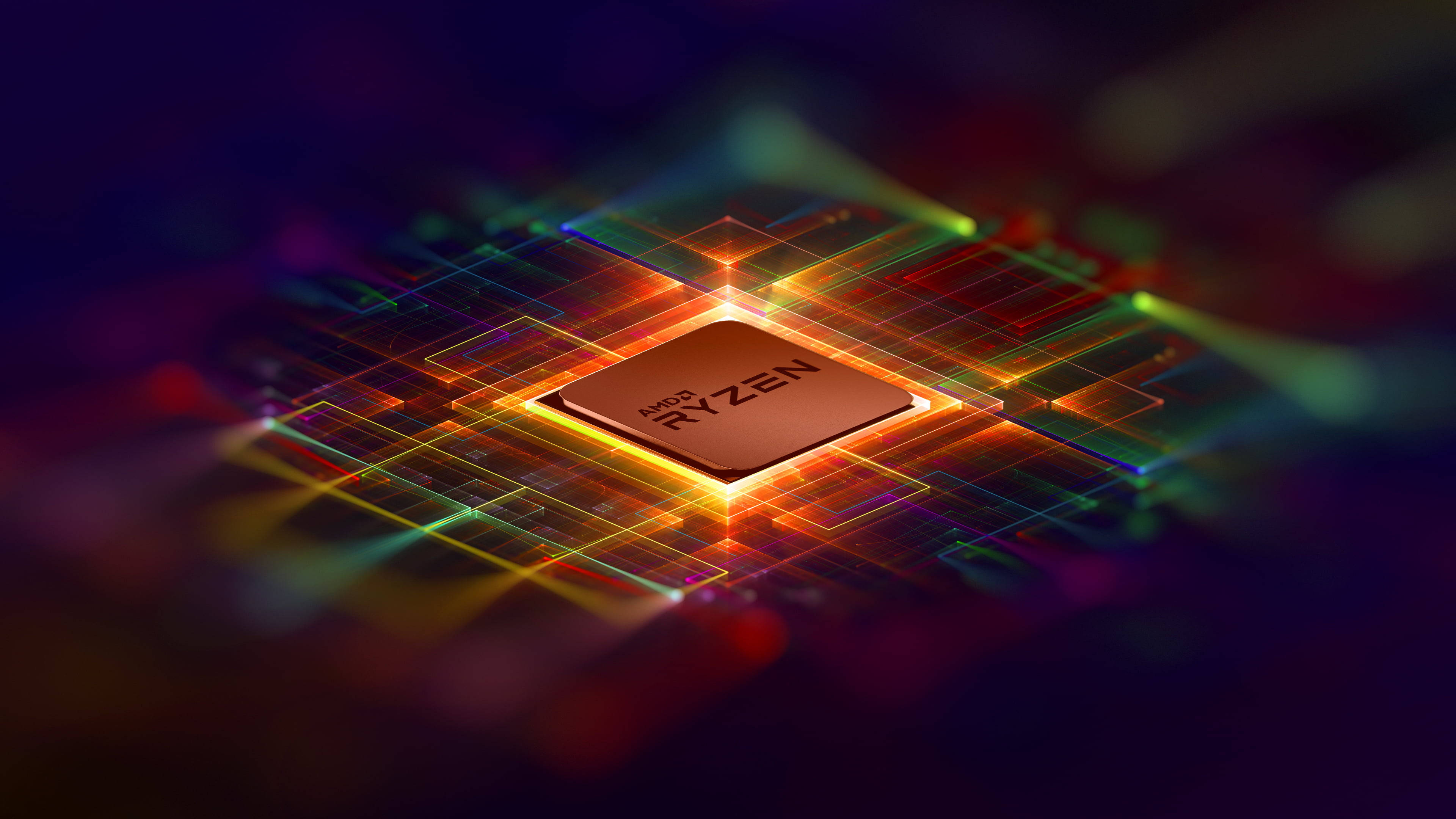 Farverig AMD 4K Baggrund Wallpapers