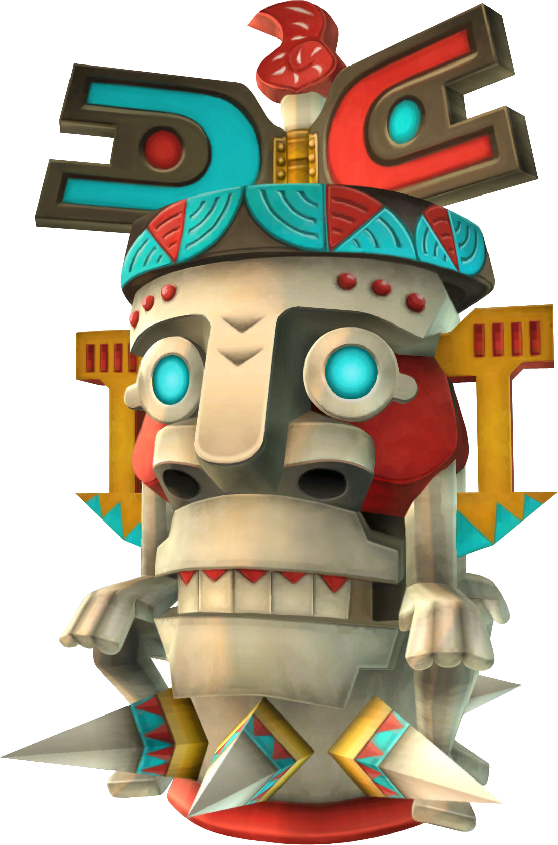 Farverig aztekisk inspireret statue Wallpapers