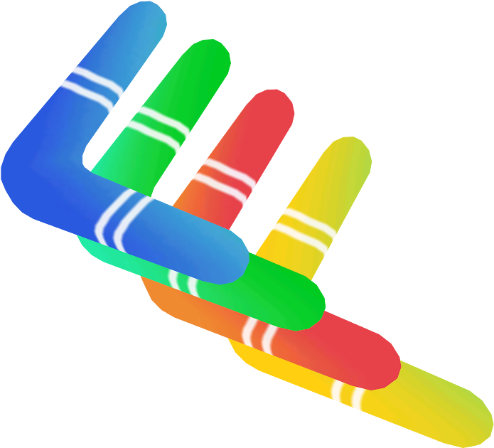 Farverig boomerang-grafik Wallpapers