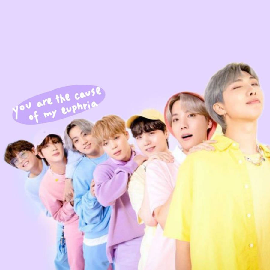 Farverig BTS sød æstetik Wallpapers