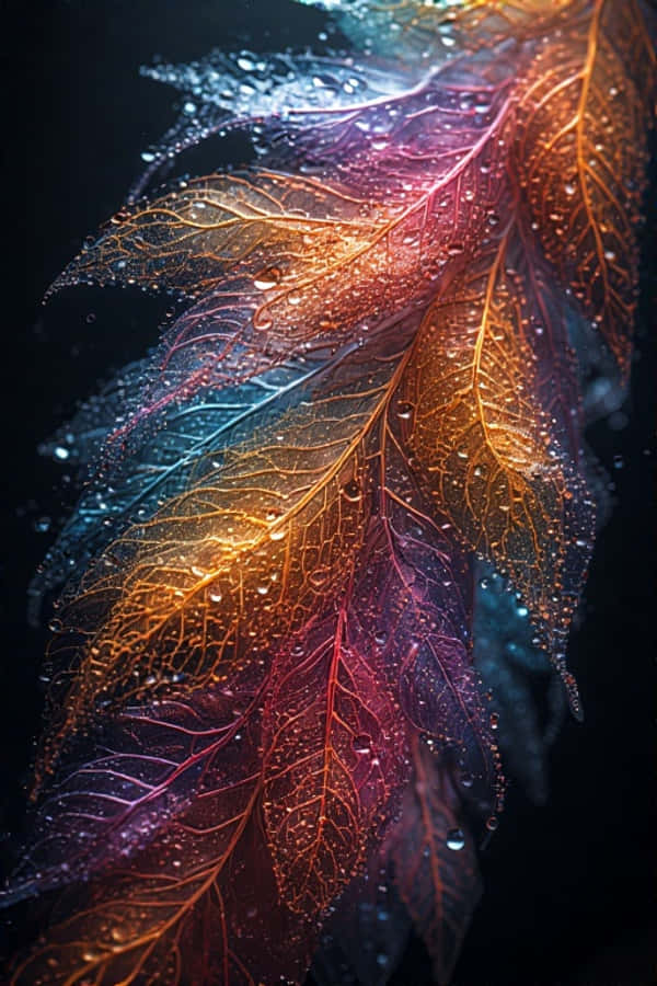 Farverig Fjer Kunst Vibrant Abstrakt 4K Wallpapers