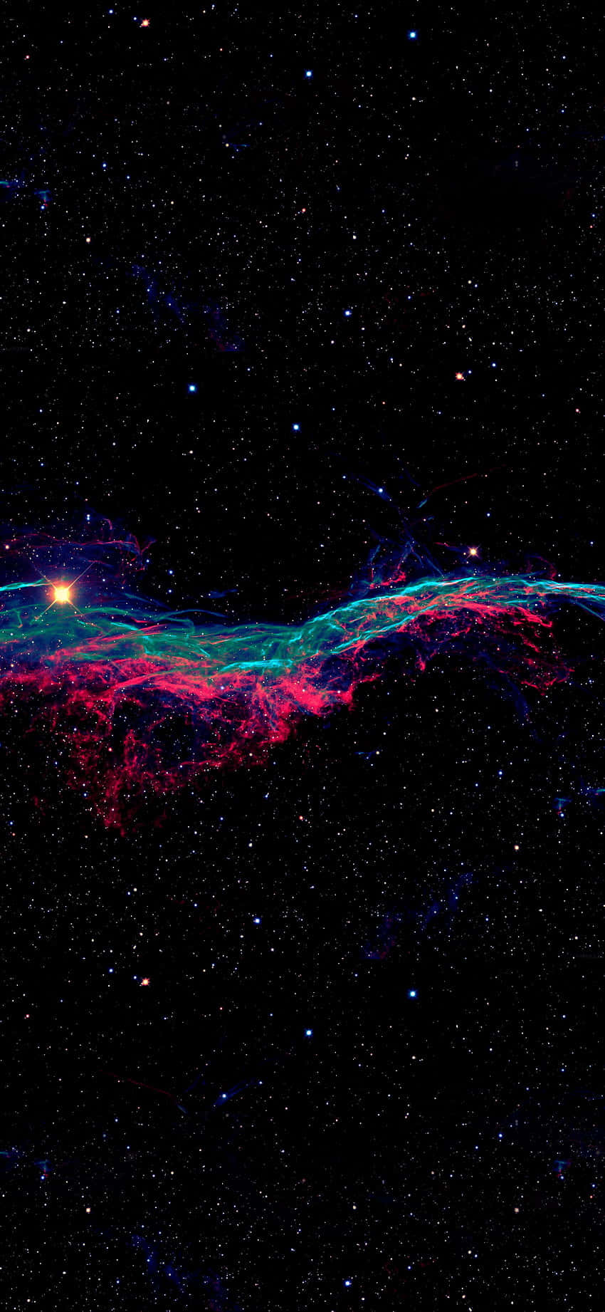 Farverig Nebula Pixel 3 OLED Baggrund Wallpapers