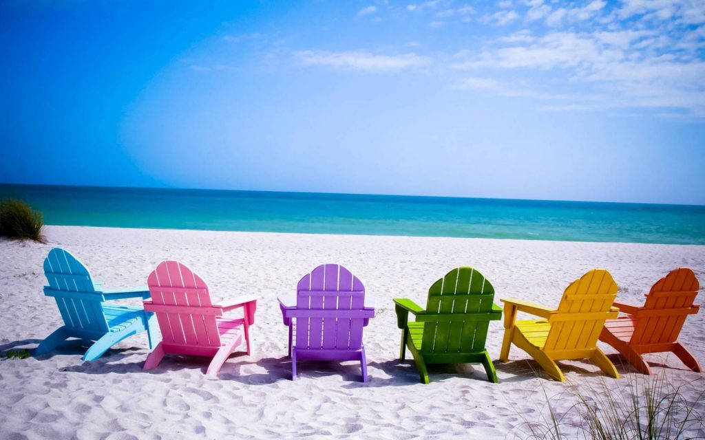 Farverig sommer skrivebord Wallpapers