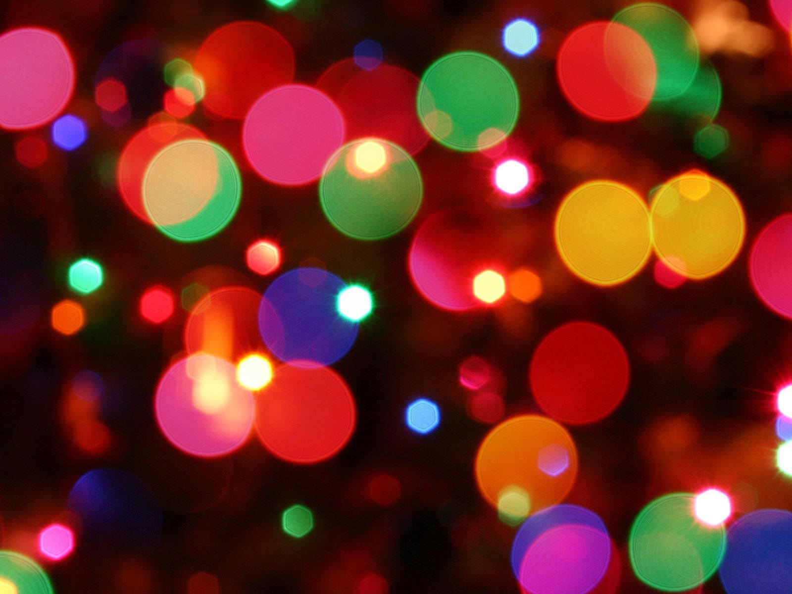 Farverige festlige julelys i bokeh-effekt Wallpapers