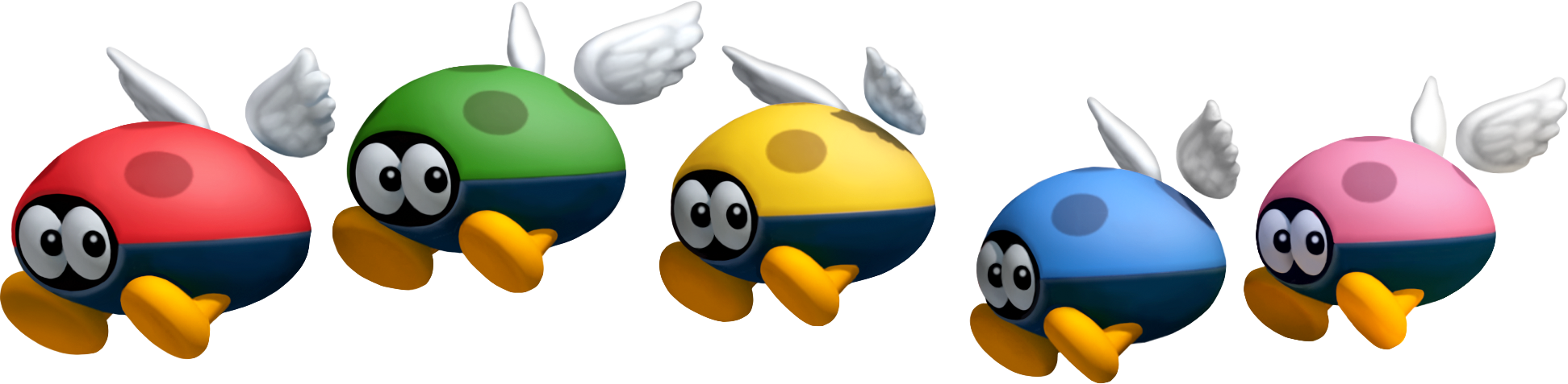 Farverige Flyvende Animatede Figurer Wallpapers