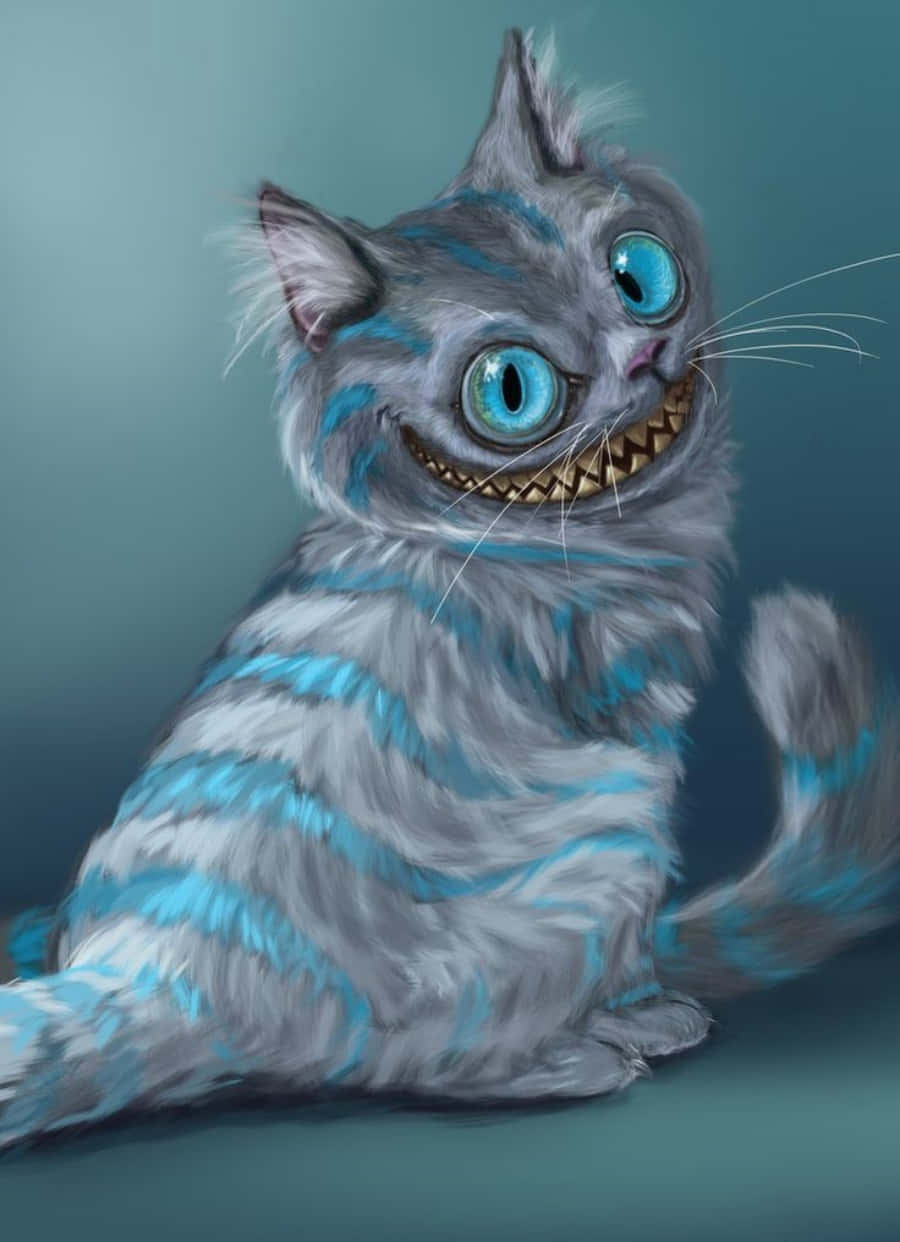 Farverige smil følger Cheshire-katten Wallpapers