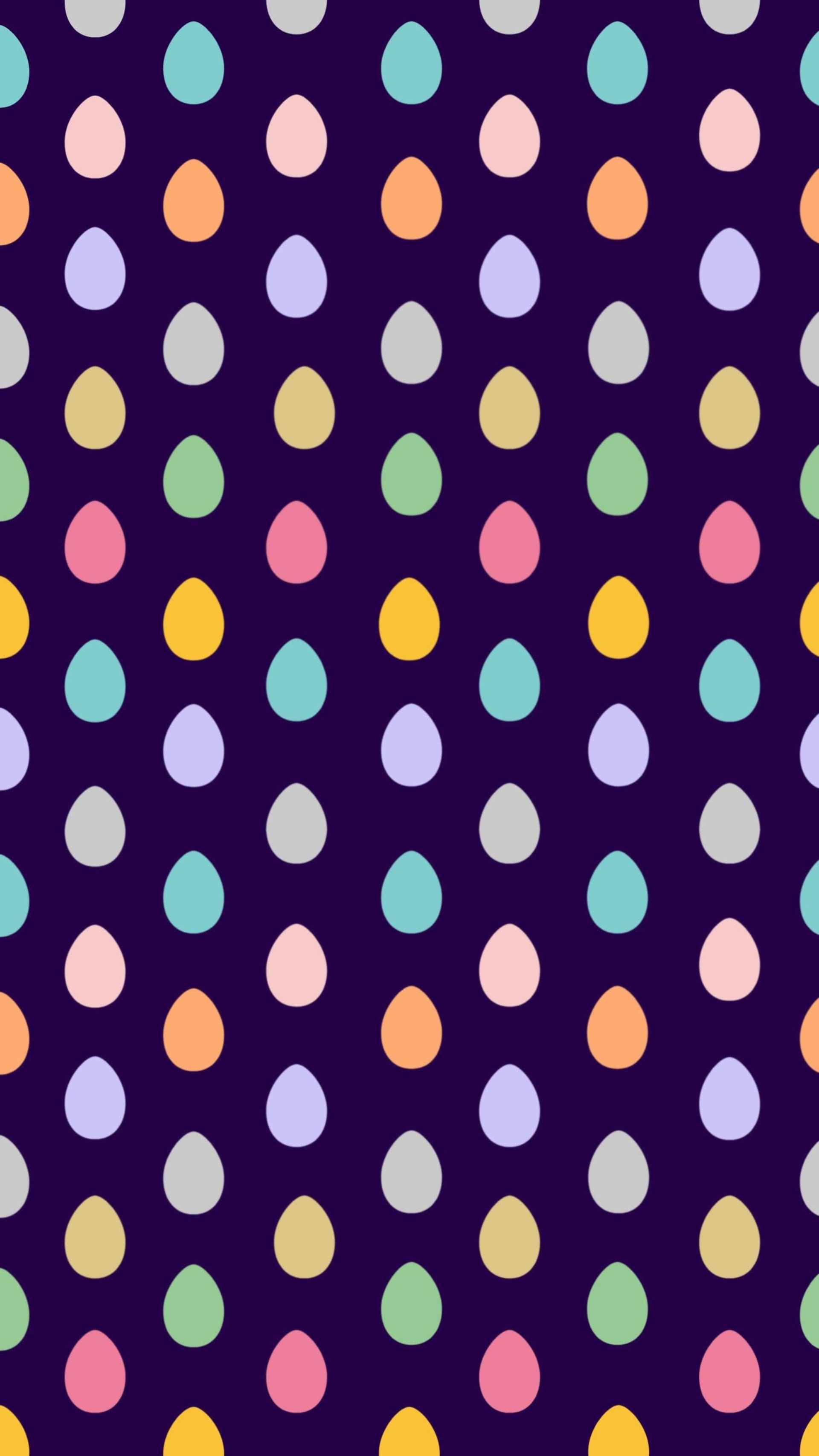 Farverige æstetiske påskeæg Wallpapers