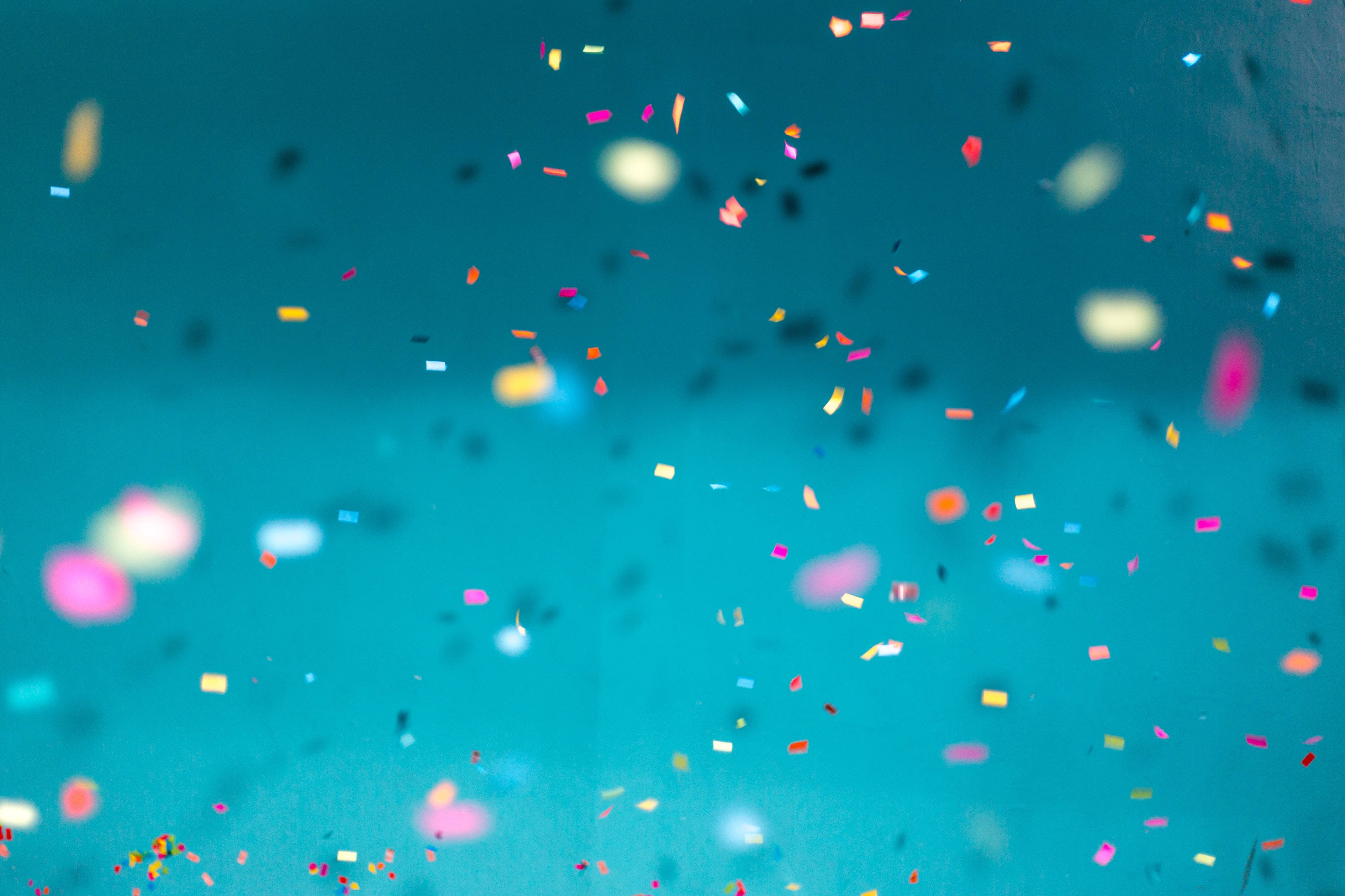 Farverigt konfetti-eksplosion æstetisk mønster Wallpapers