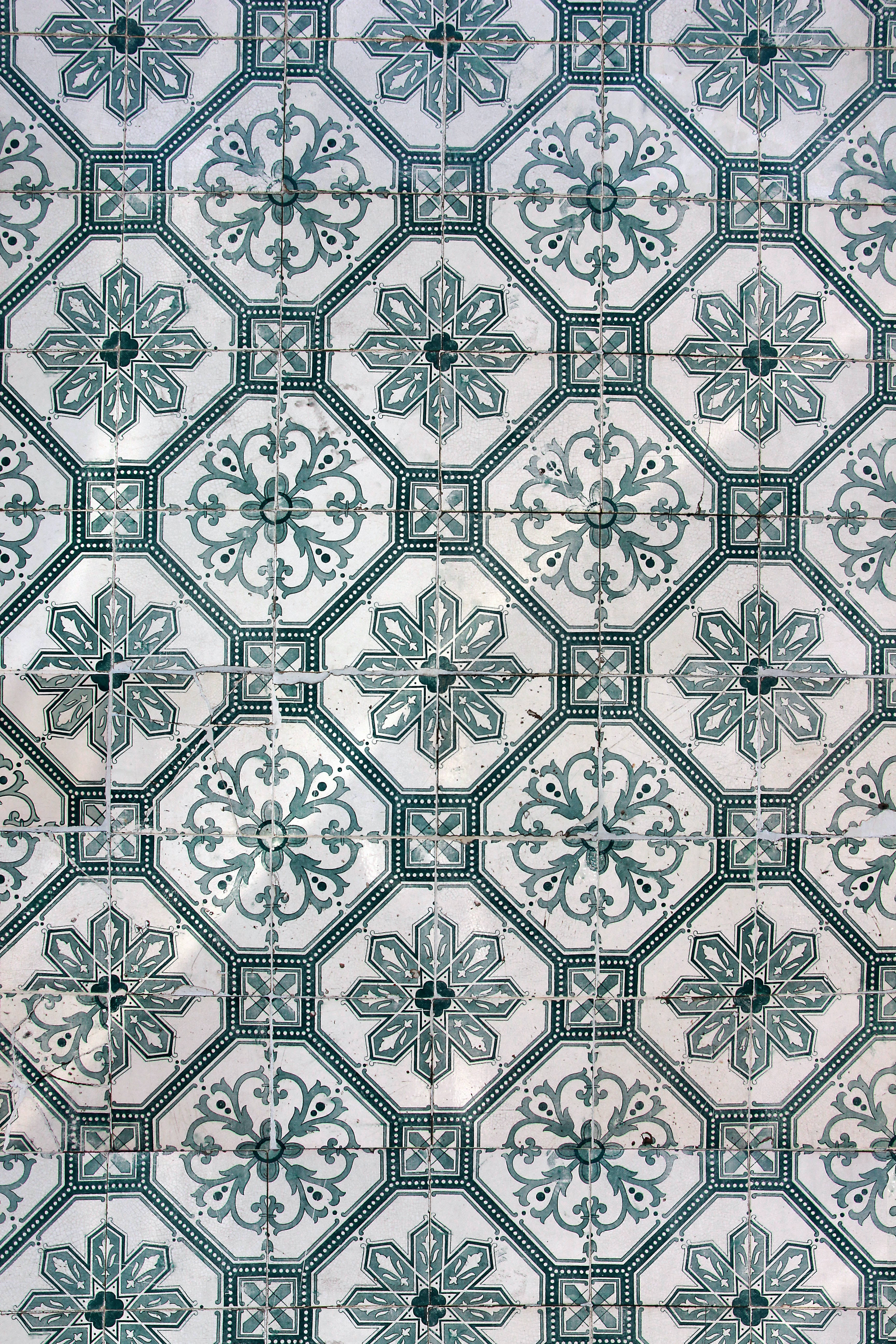 Farverigt Lissabon-flisemønster Wallpapers