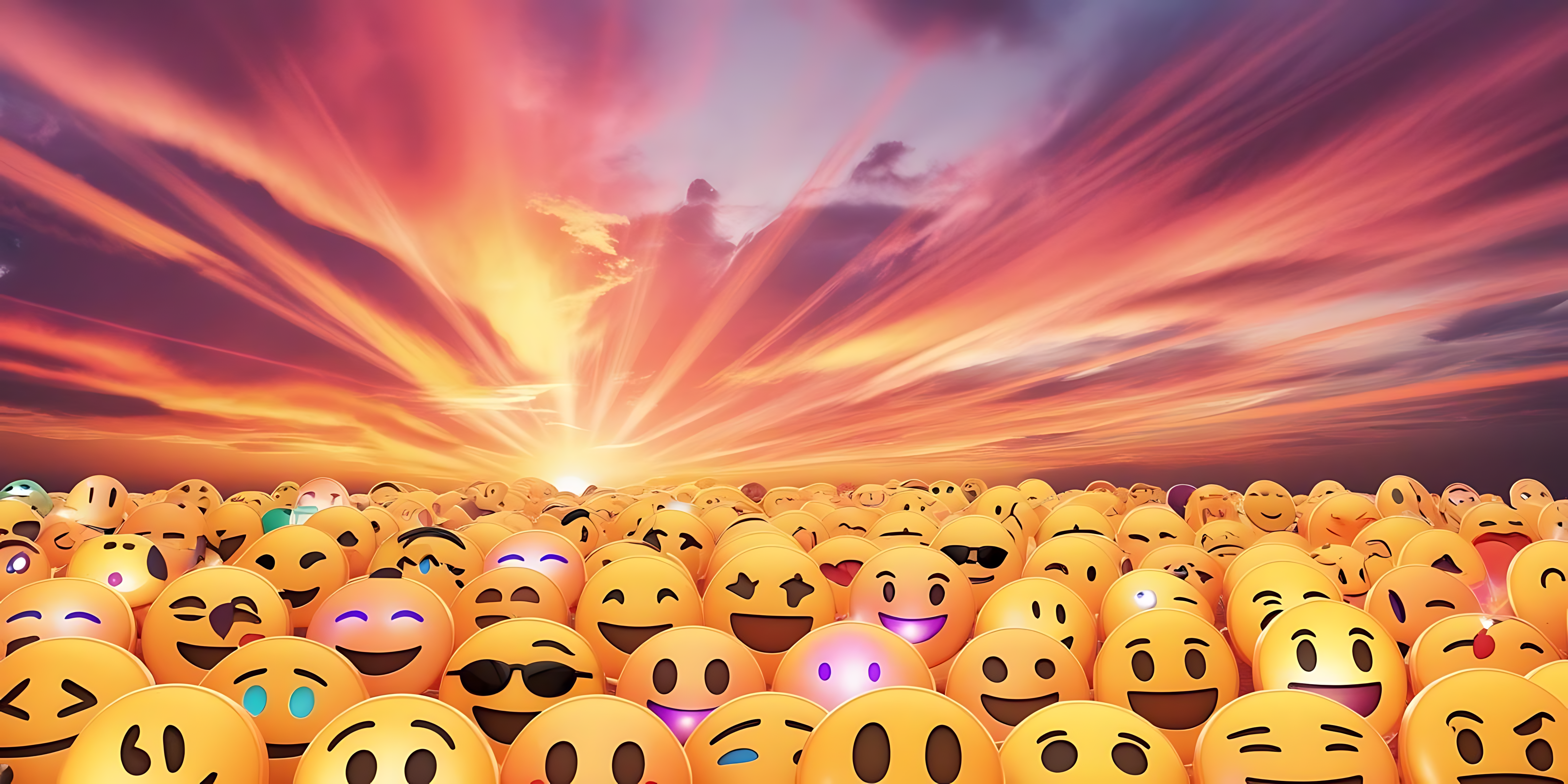 Farverigt solsikkemark ved solopgang Wallpapers