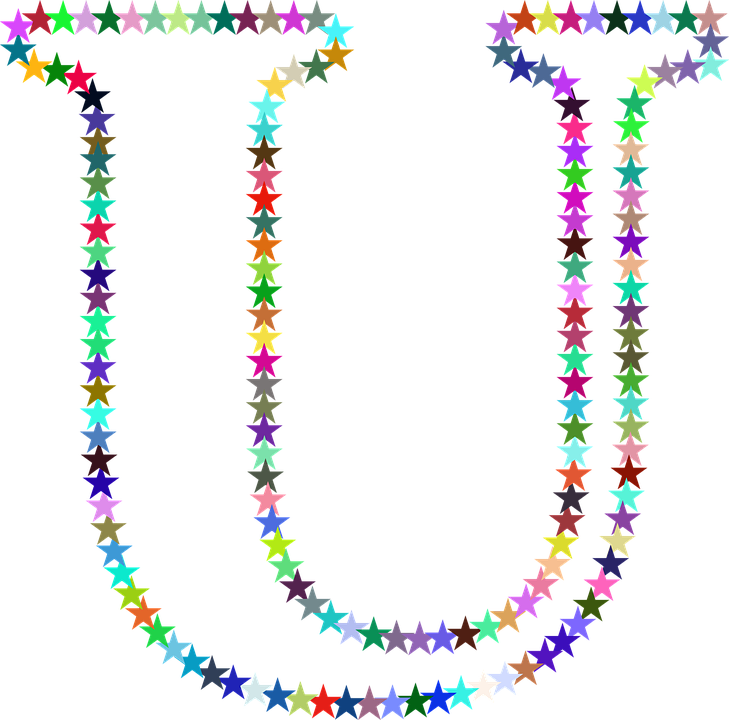 Farverigt stjernemønster i U-form Wallpapers
