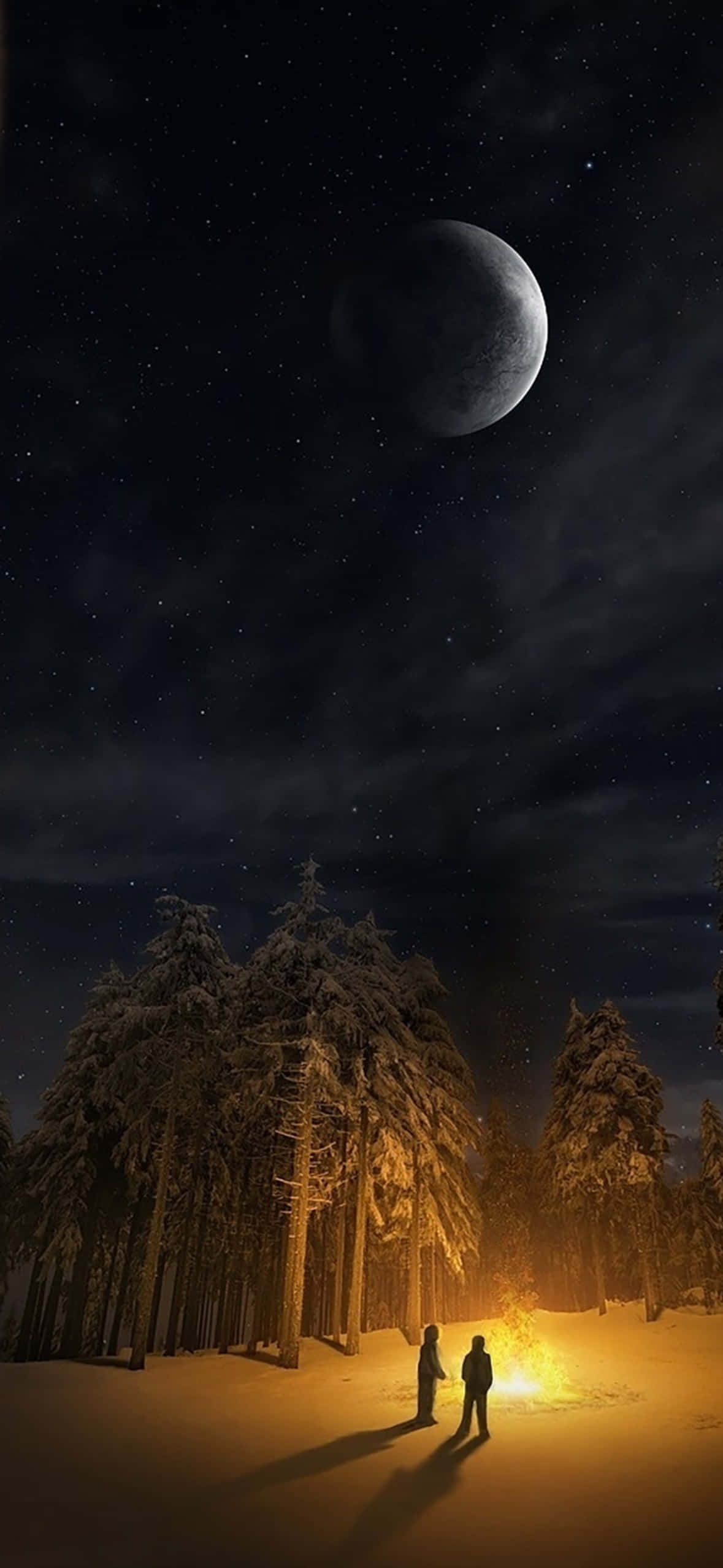 Farverigt udsyn over en bjergstrøm, der flyder gennem et landligt landskab Wallpapers
