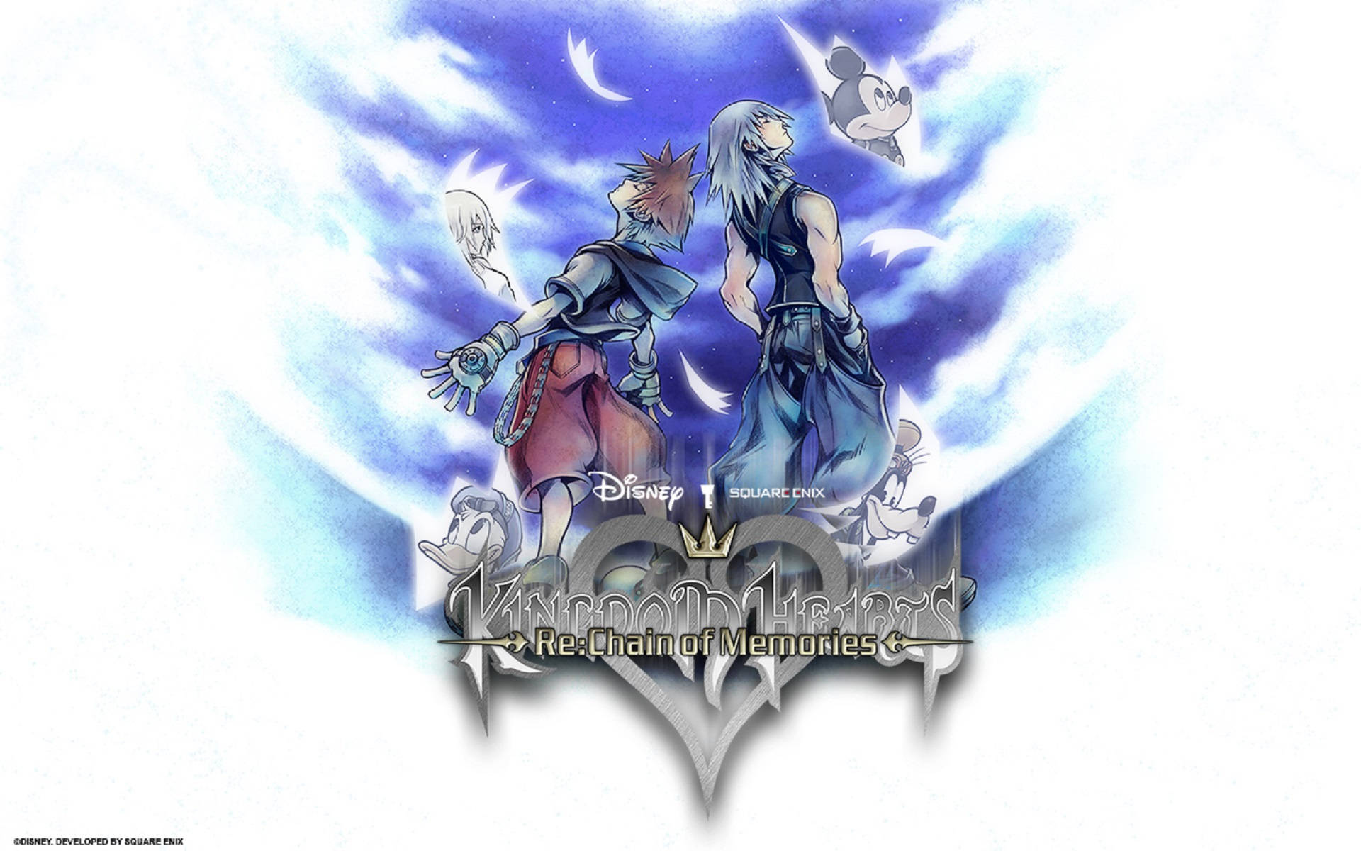 Fascinerende figurer med Kingdom Heart-logo Wallpapers