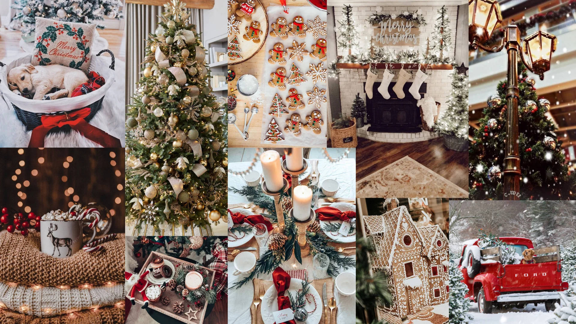 Fascinerende julecollage Wallpapers