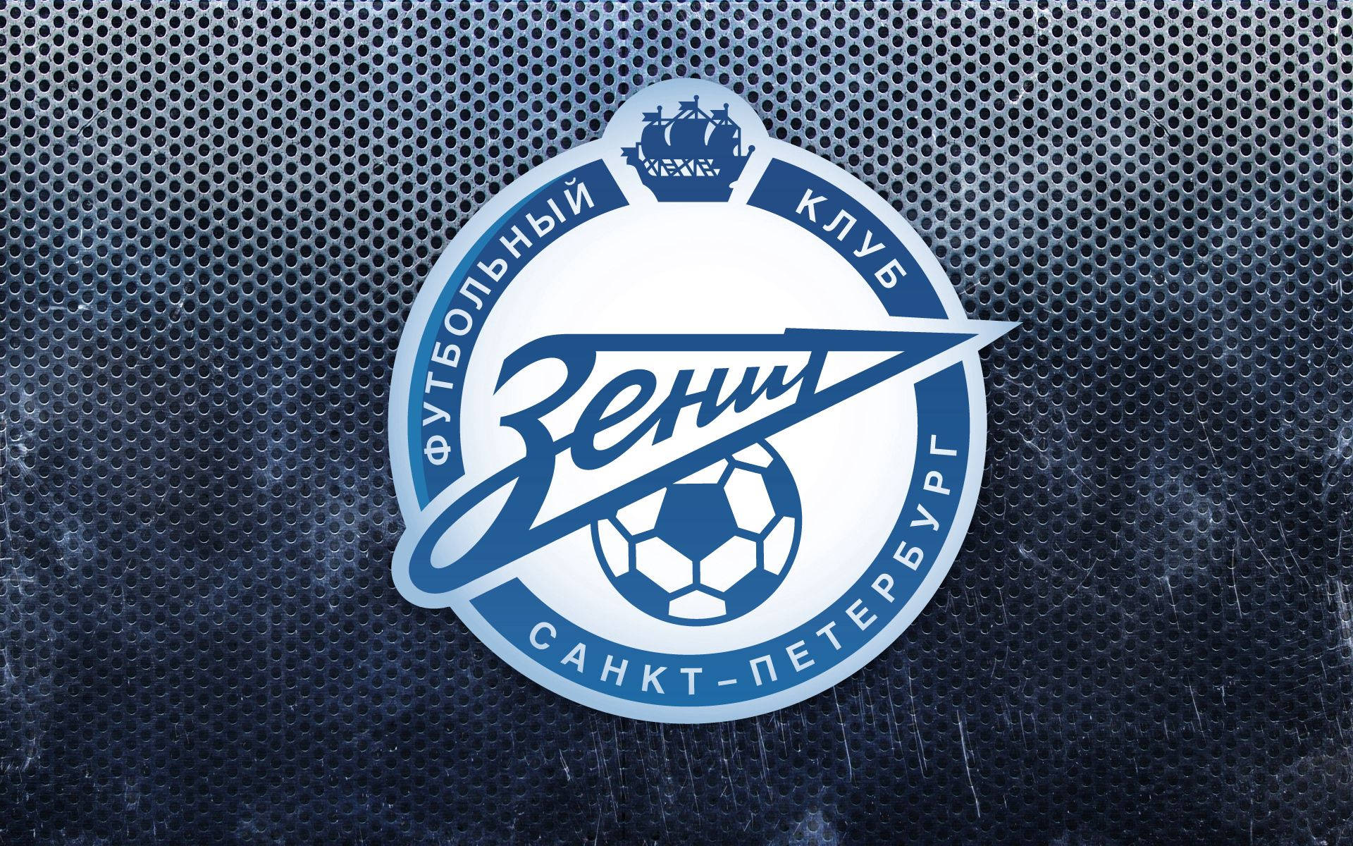 FC Zenit Sankt Petersborg logo desktop-baggrund. — Fodbold Wallpapers