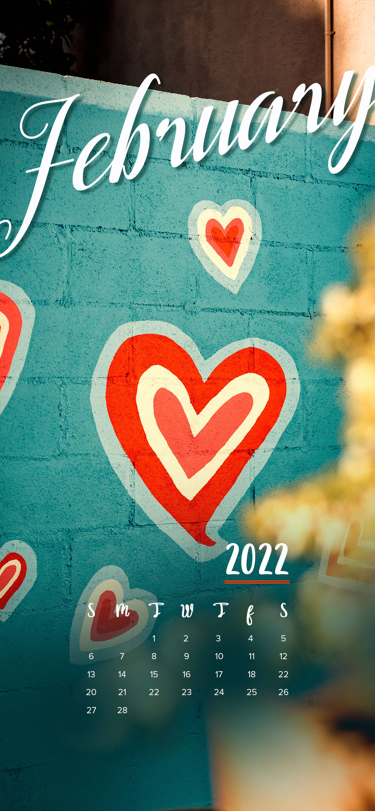 Februar 2022 Kalender Kunstværk Wallpapers