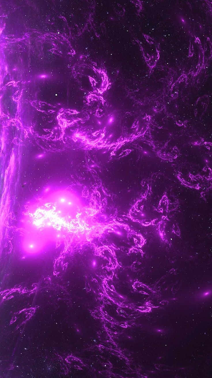 Fed og farverig neonlilla baggrund Wallpapers