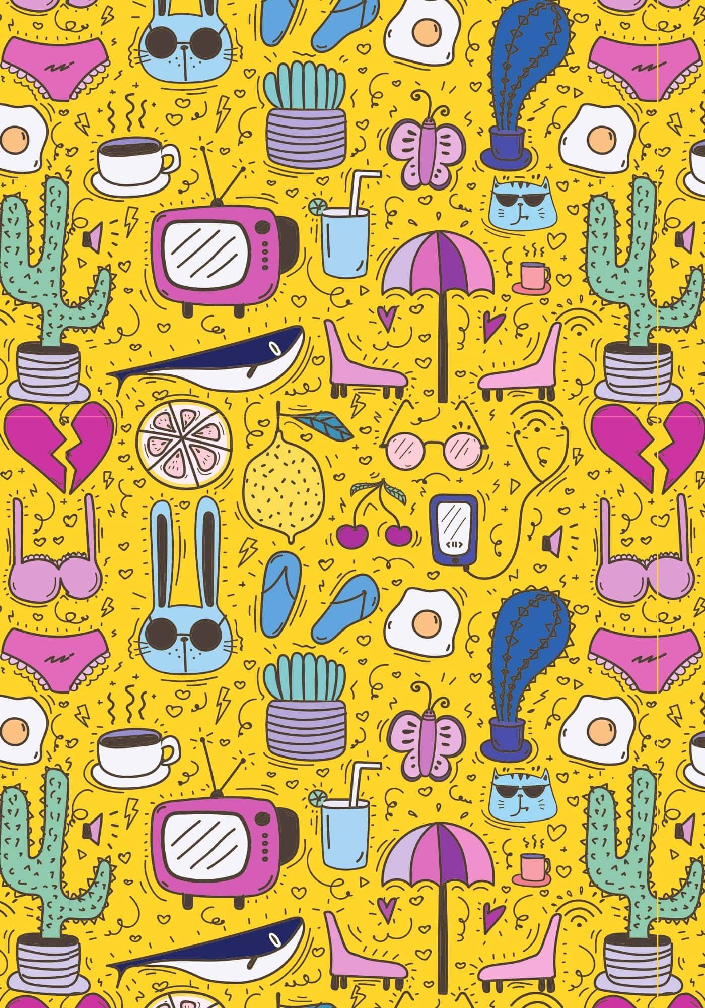 Fed sennepsgul designbaggrund Wallpapers