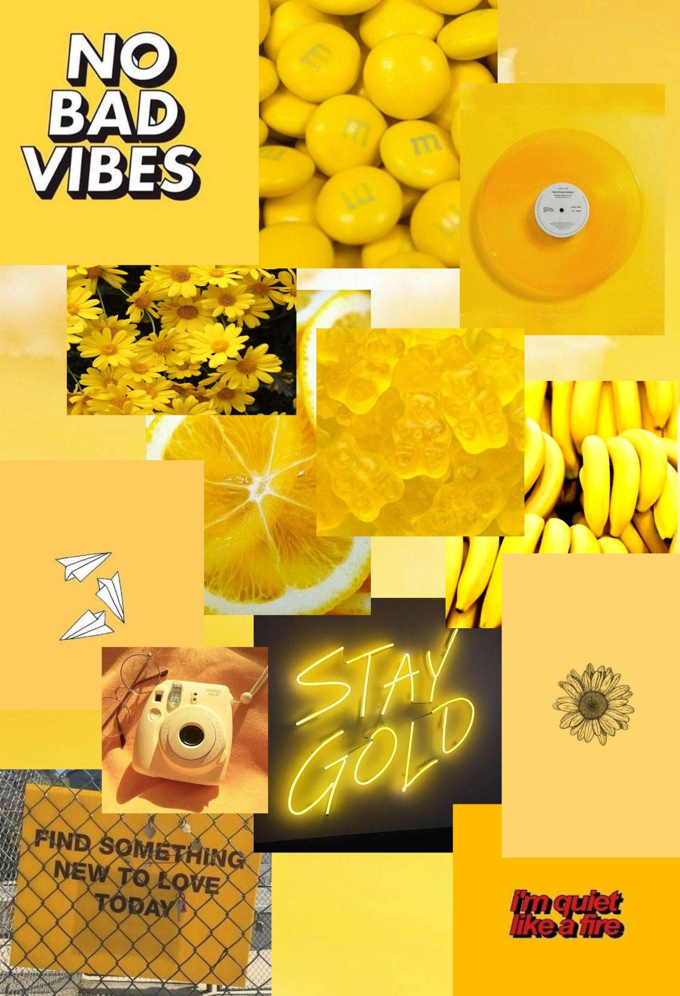 Feel Good Æstetisk Stemning Gul Wallpapers