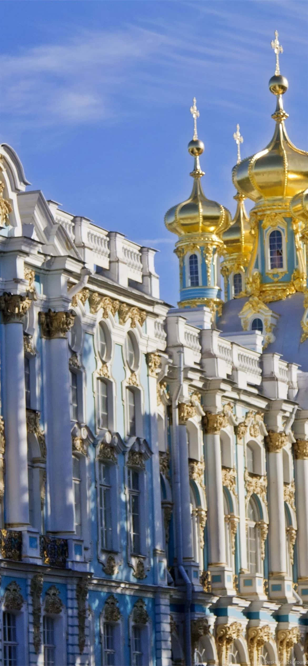 Fejlfri Arkitektoniske Detaljer af Catherine Palace Wallpapers