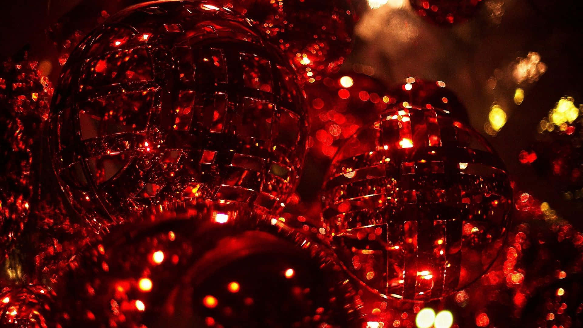 Fejr en glædelig og lys rød jul Wallpapers