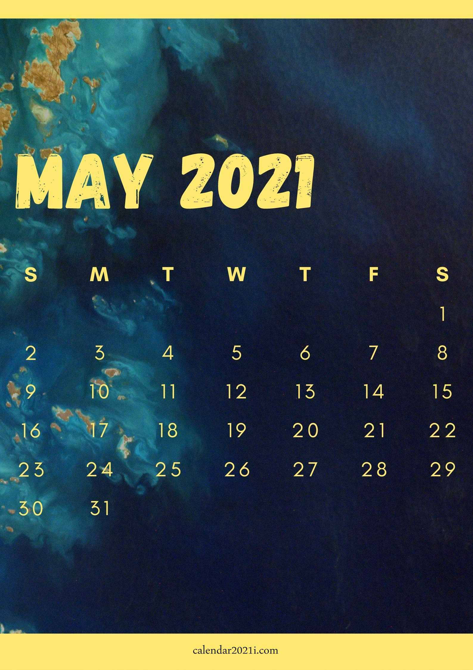 Fejr overgangen fra forår til sommer med verdenskortmaleriet for maj 2021. Wallpapers